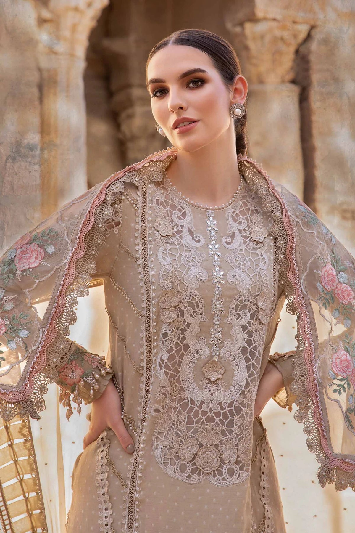 MARIA B Luxury Lawn Suits | 2024 | 10A