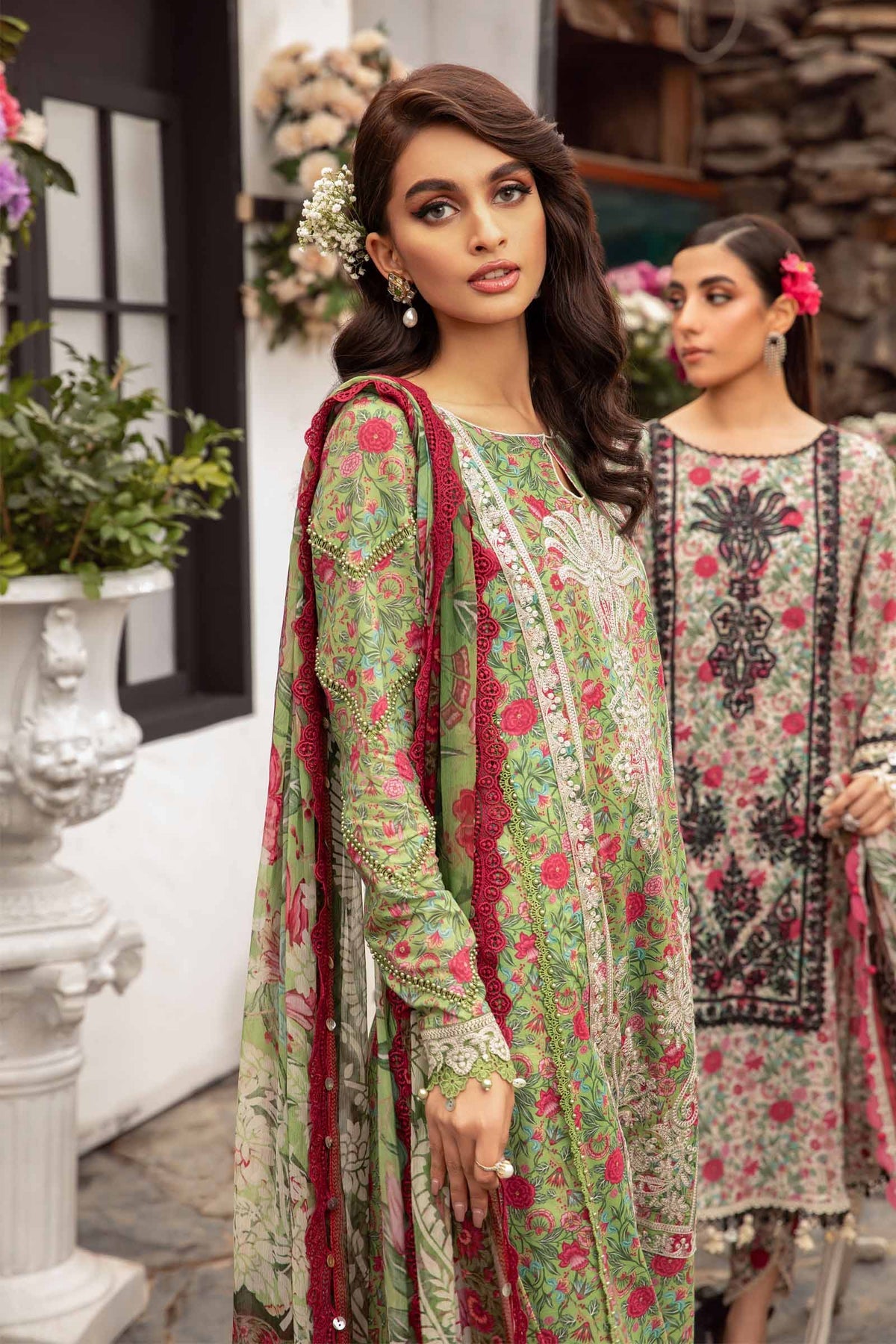 MARIA B M.Prints | Spring Summer Lawn Suits : 2024 | 13B
