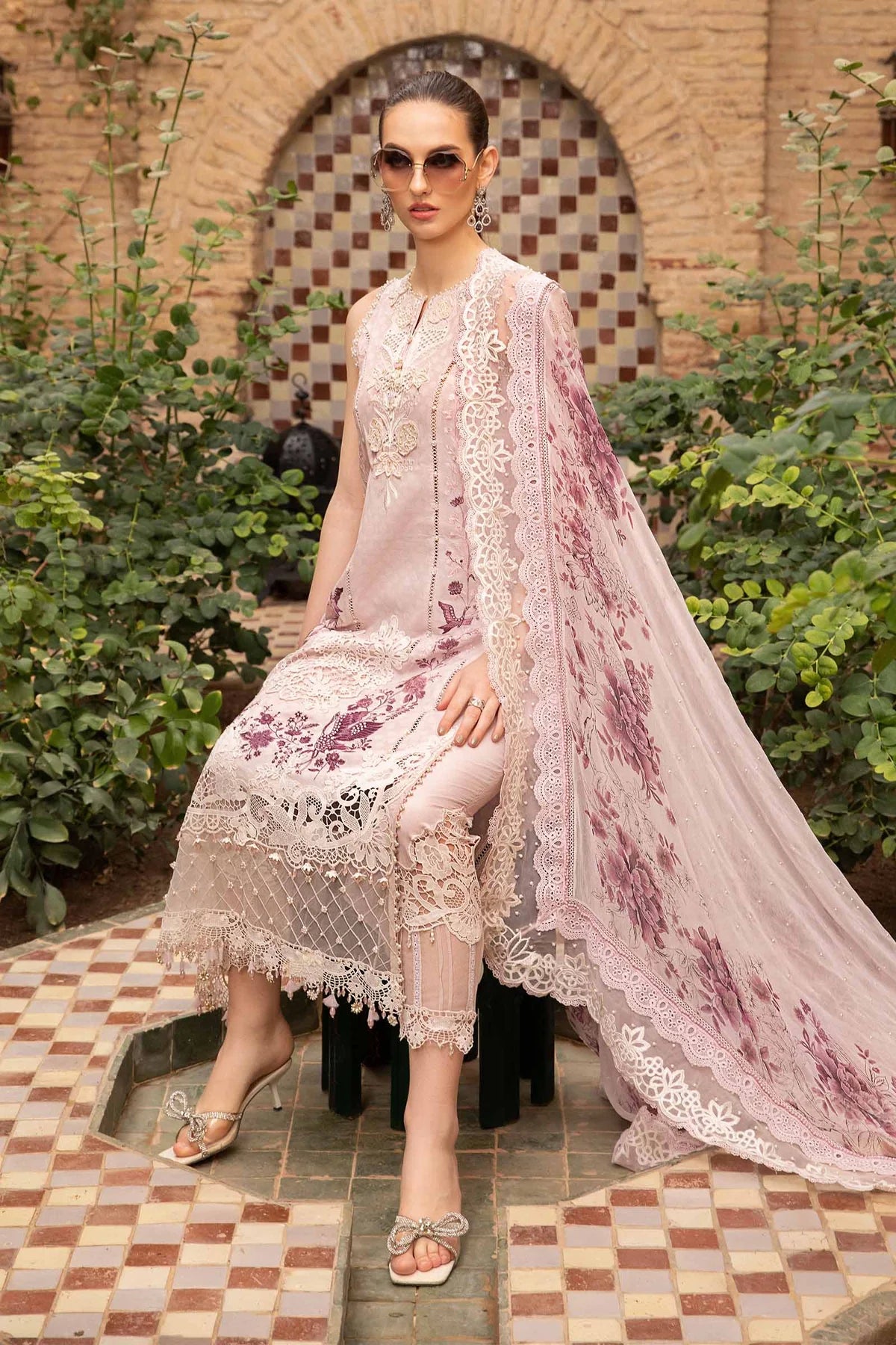 MARIA B Luxury Lawn Suits | 2024 | 14A