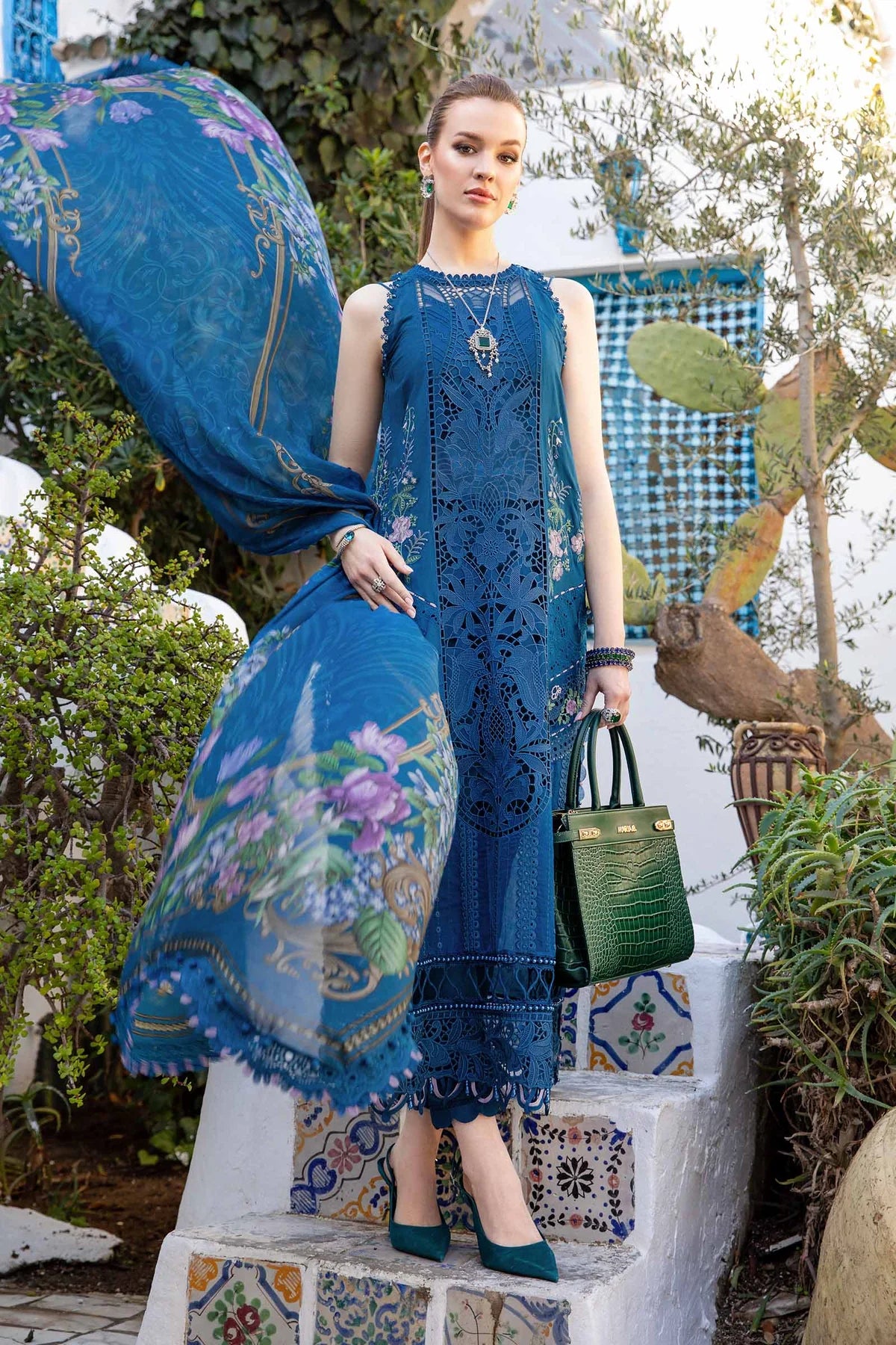 MARIA B Luxury Lawn Suits | 2024 | 15A