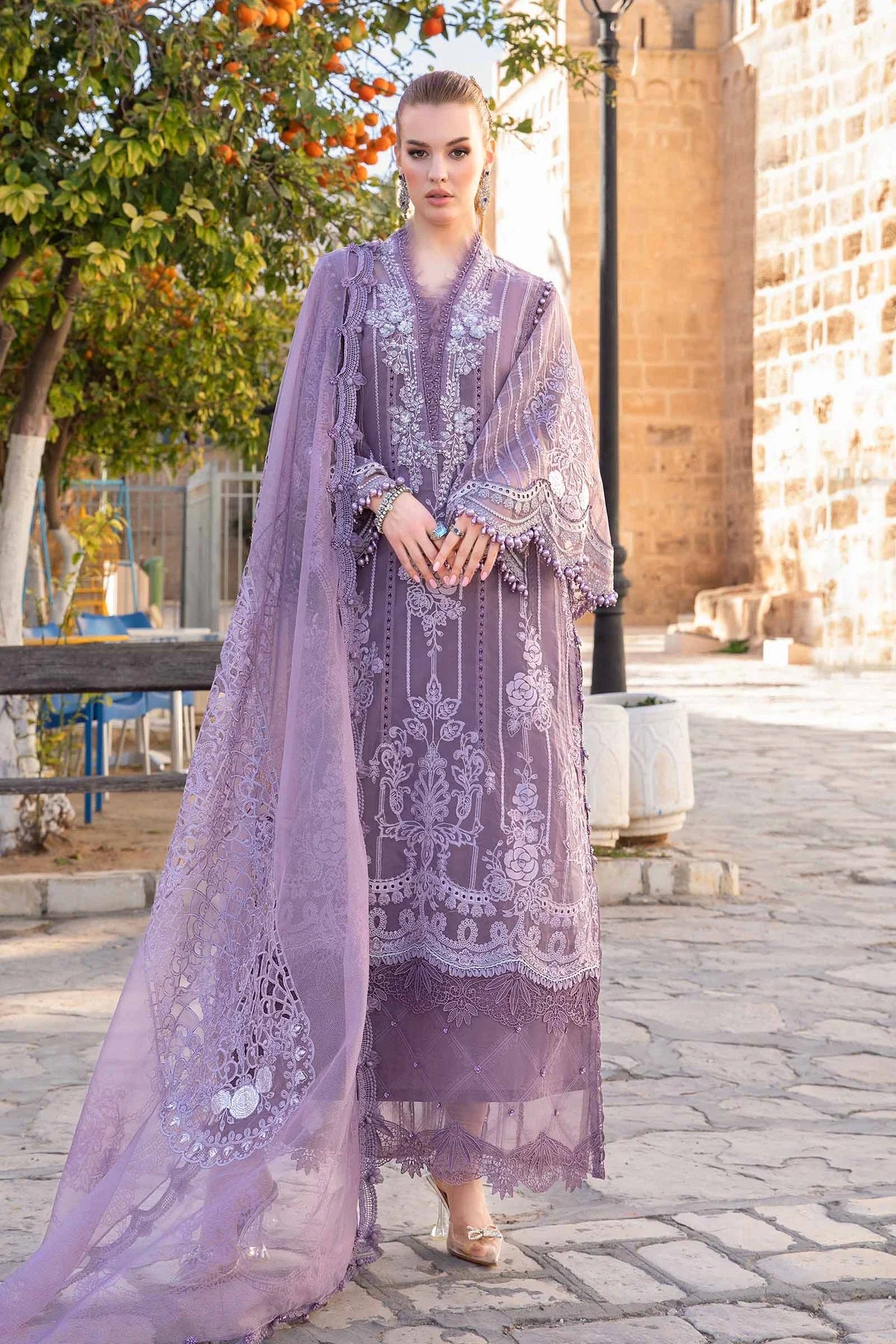 MARIA B Luxury Lawn Suits | 2024 | 1A