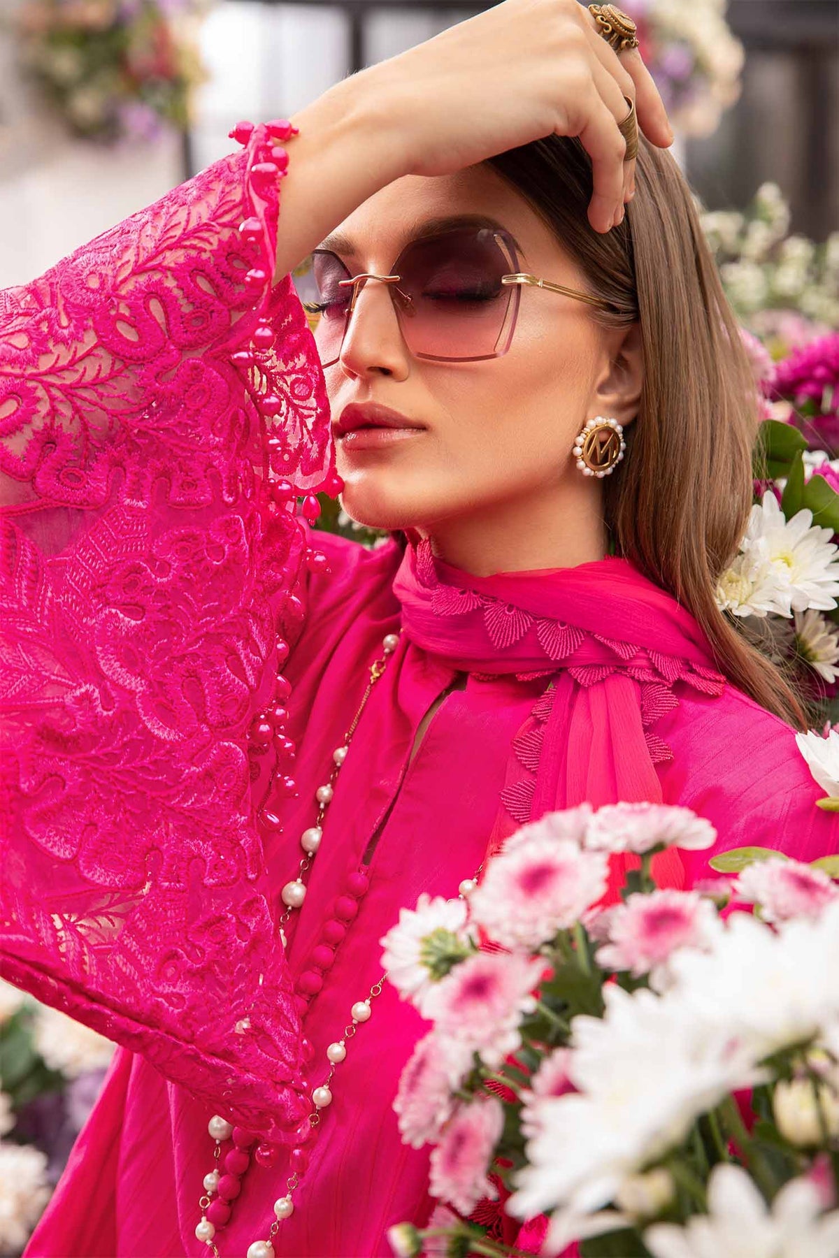 MARIA B M.Prints | Spring Summer Lawn Suits : 2024 | 1B