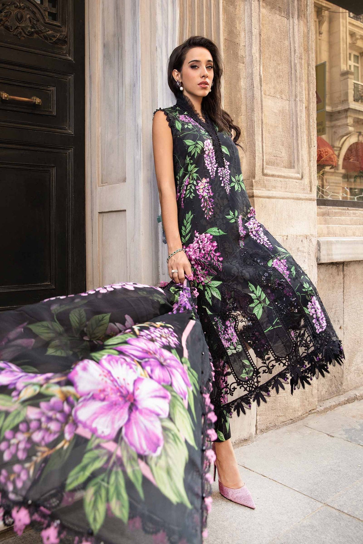 Maria B M-Prints Fall Edit Lawn Suits | 2024 | MPT-2301-B