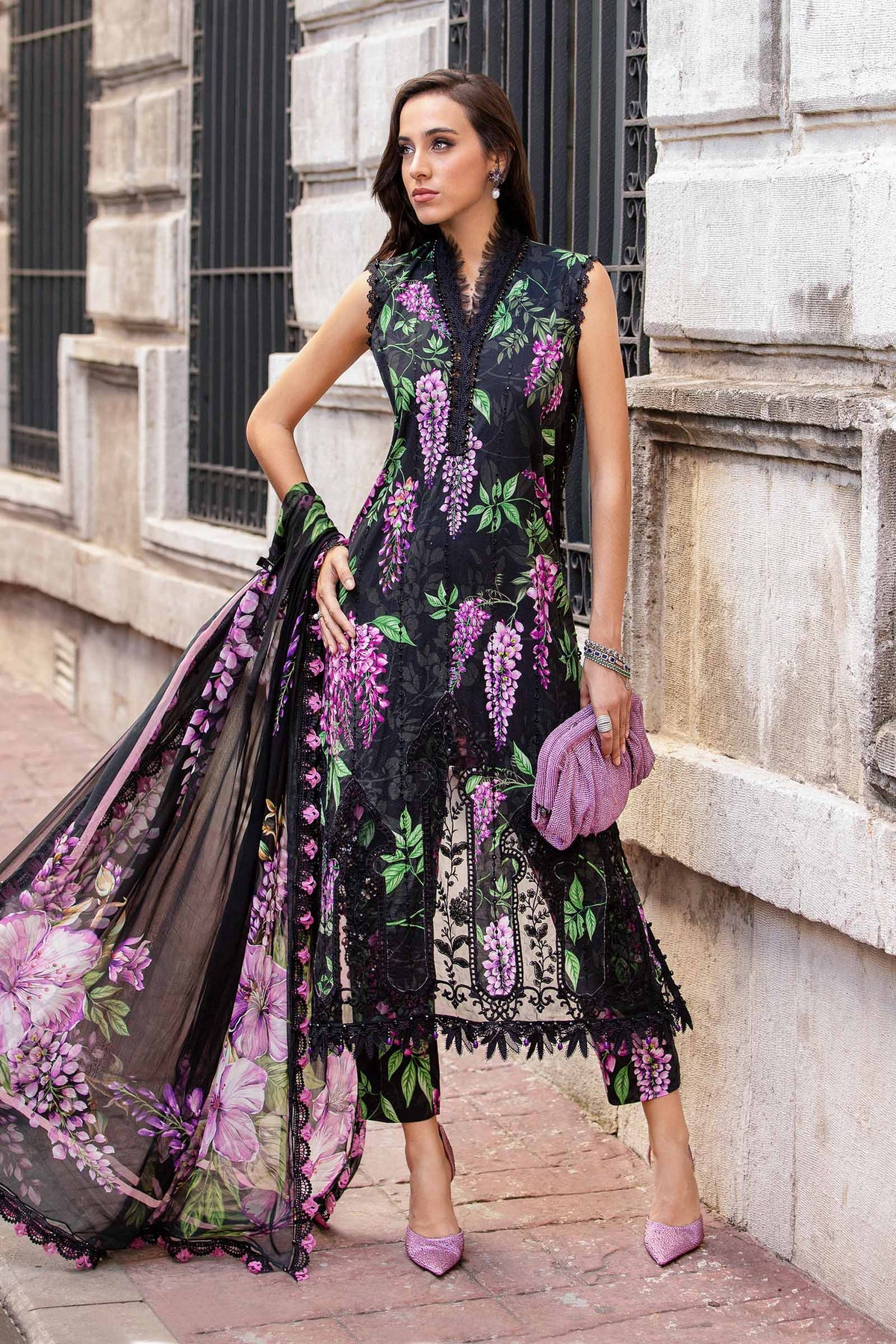 Maria B M-Prints Fall Edit Lawn Suits | 2024 | MPT-2301-B
