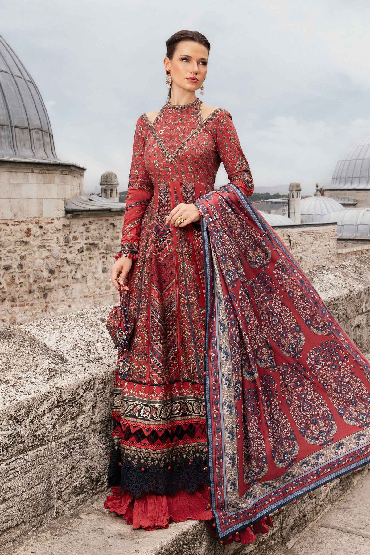 Maria B M-Prints Fall Edit Lawn Suits | 2024 | MPT-2302-B