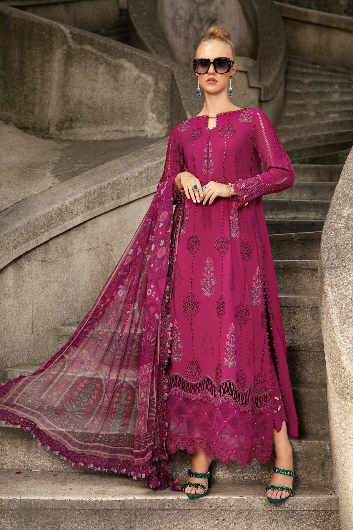 Maria B M-Prints Fall Edit Lawn Suits | 2024 | MPT-2303-B