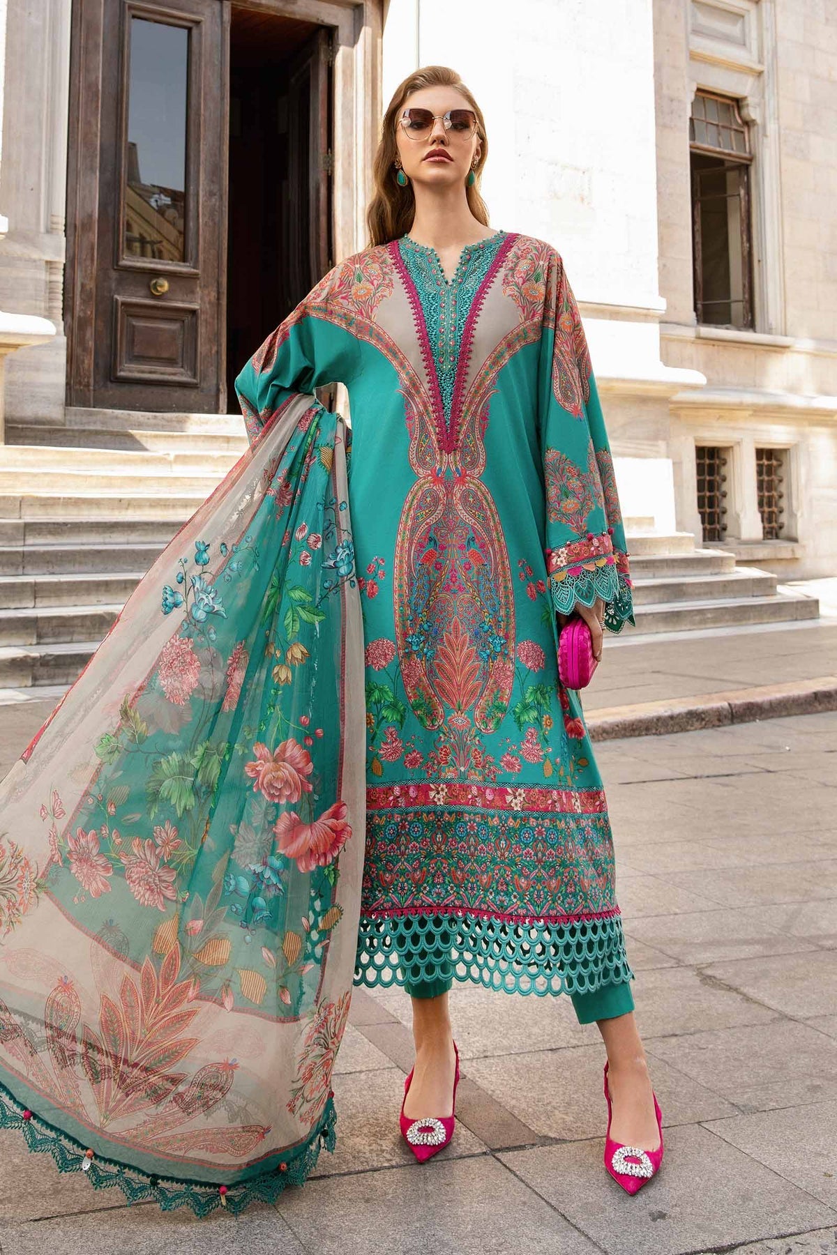Maria B M-Prints Fall Edit Lawn Suits | 2024 | MPT-2304-B