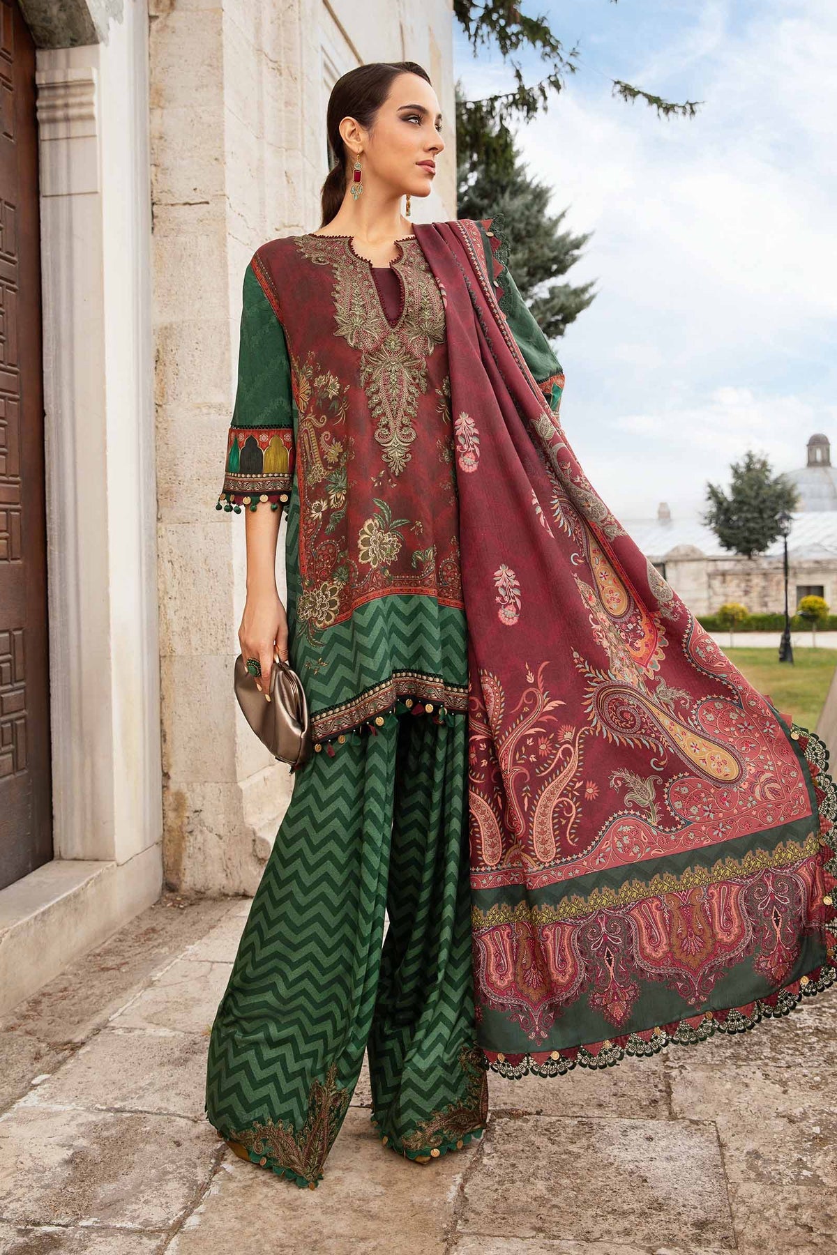 Maria B M-Prints Fall Edit Lawn Suits | 2024 | MPT-2305-B