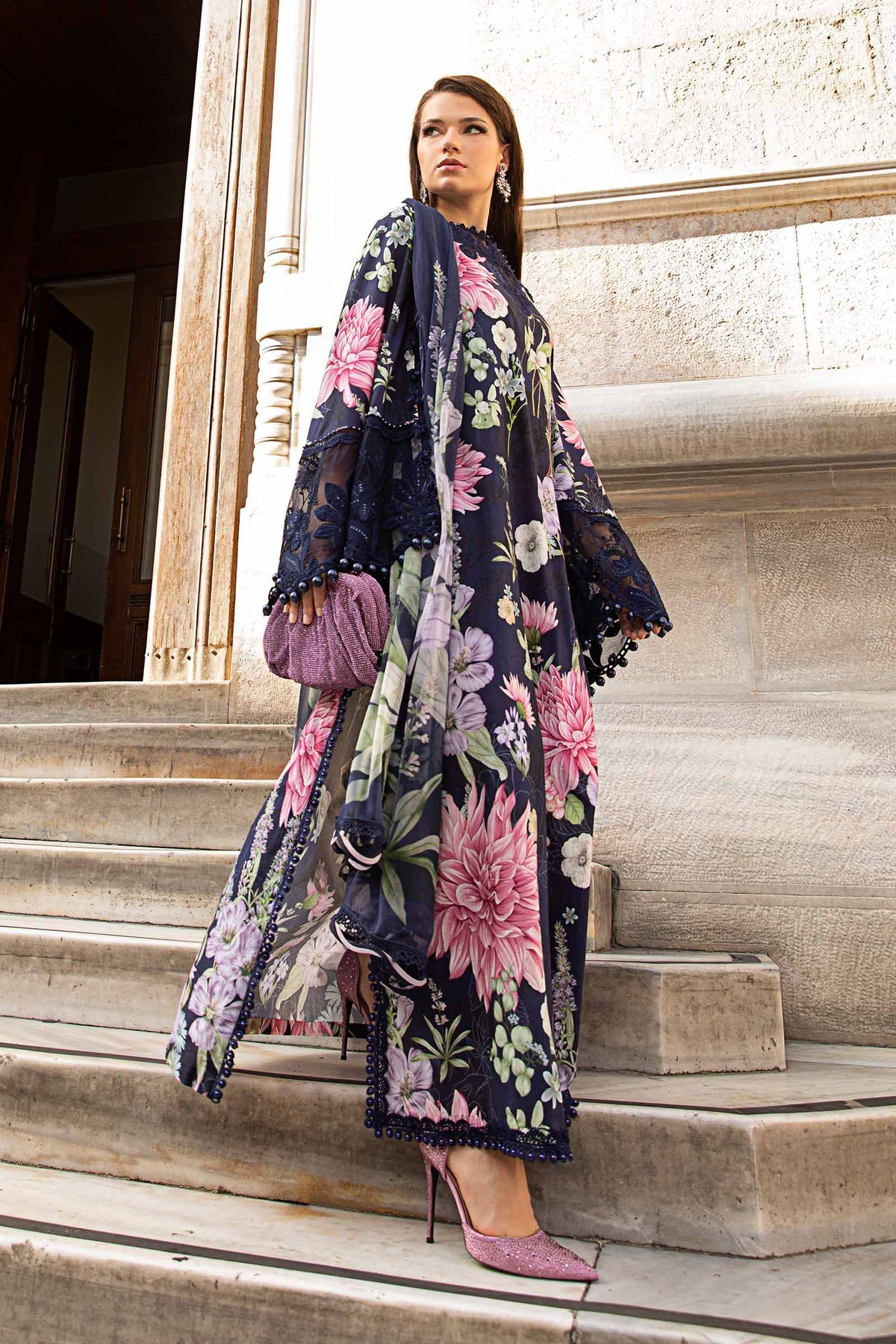 Maria B M-Prints Fall Edit Lawn Suits | 2024 | MPT-2306-B