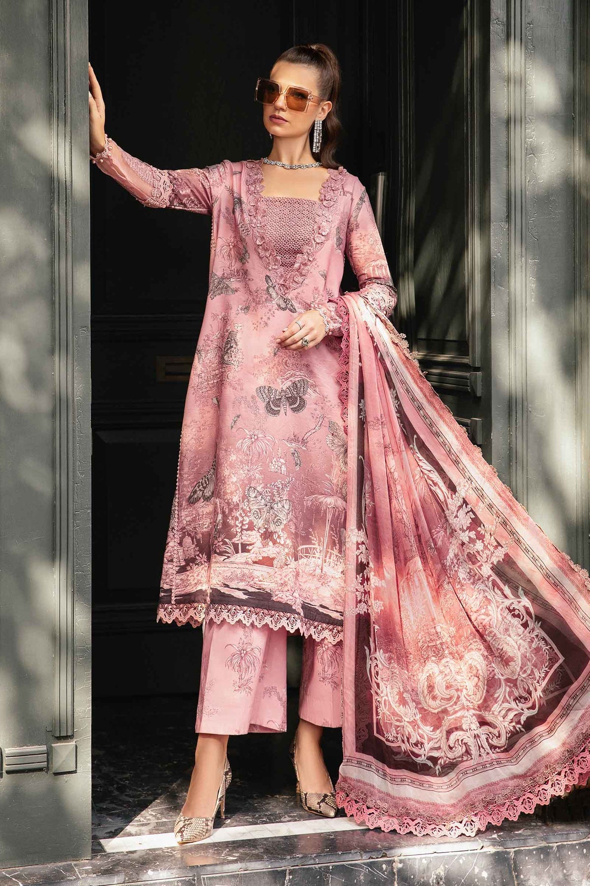 Maria B M-Prints Fall Edit Lawn Suits | 2024 | MPT-2308-A