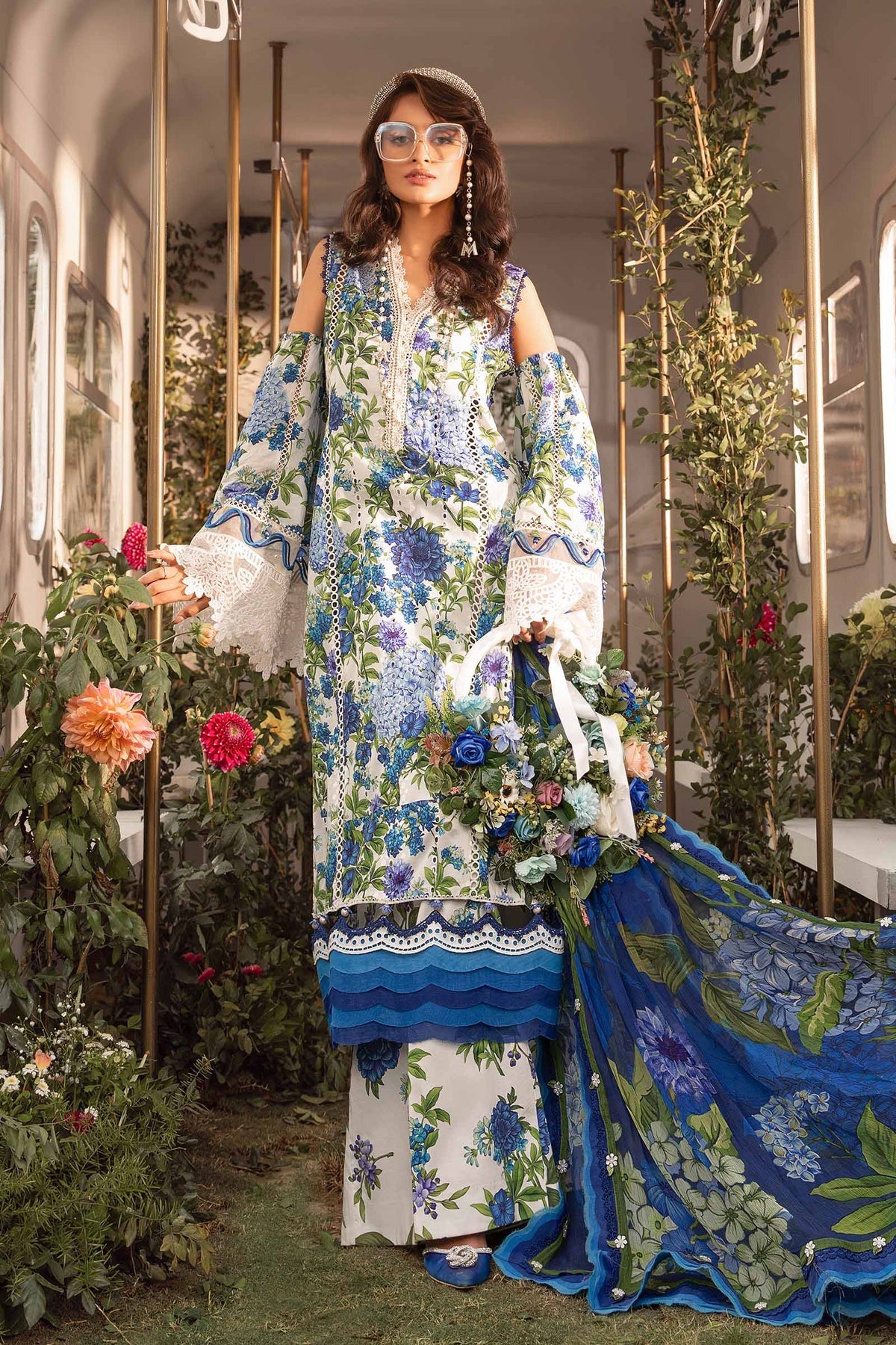 MARIA B M.Prints | Spring Summer Lawn Suits : 2024 | 2B