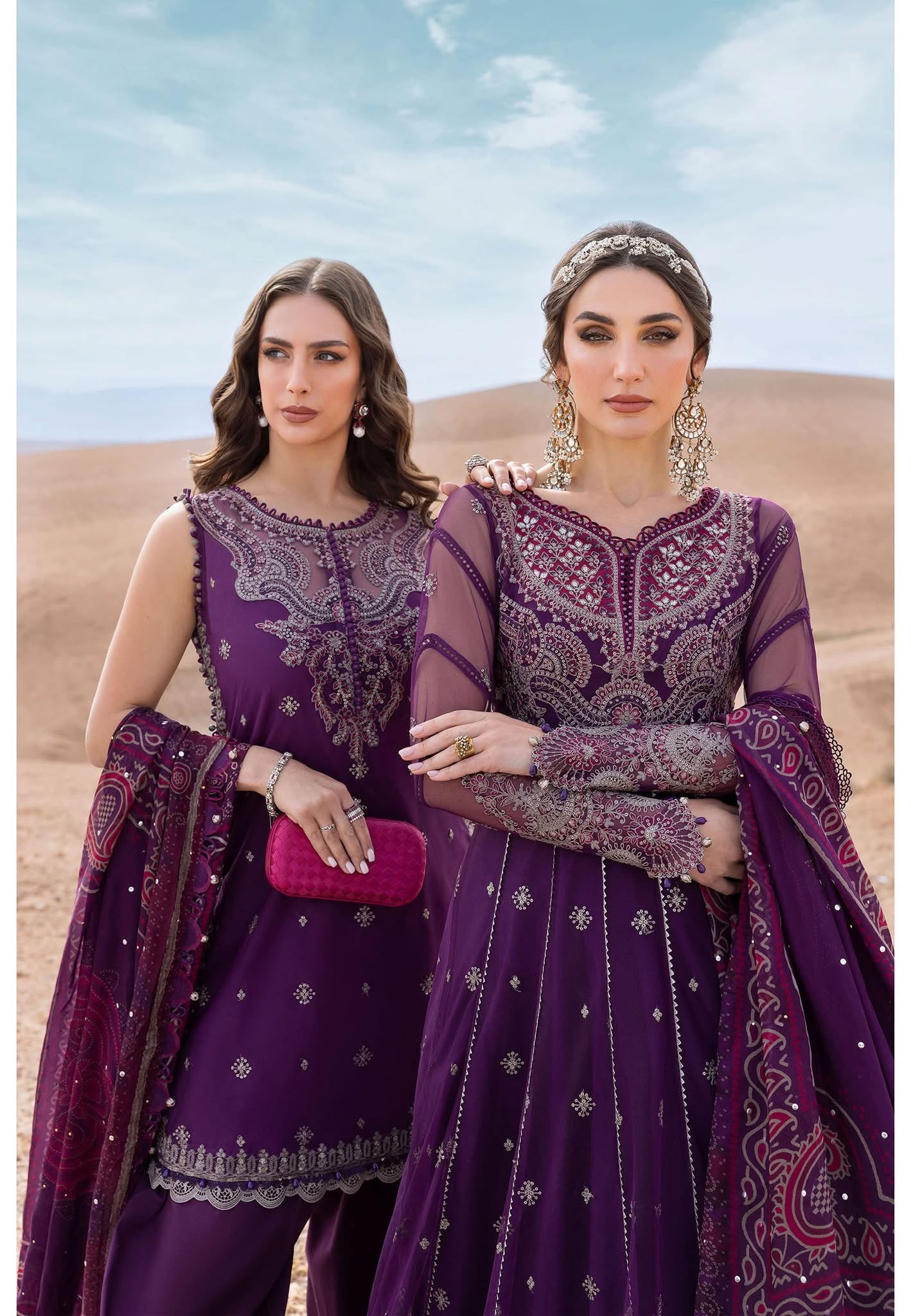 Maria B luxury lawn suits 2025 - 7B