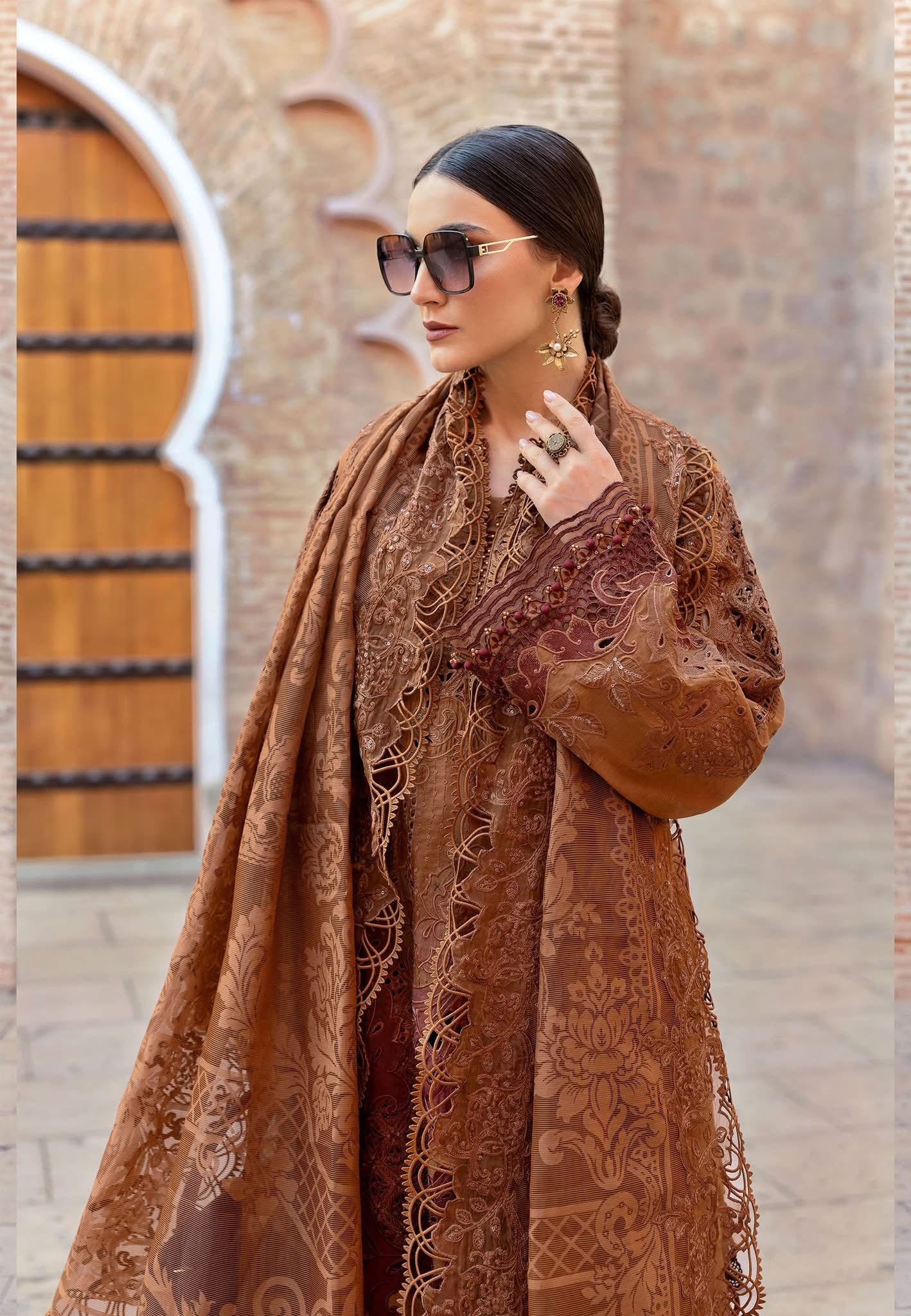 Maria B luxury lawn suits 2025 - 1B