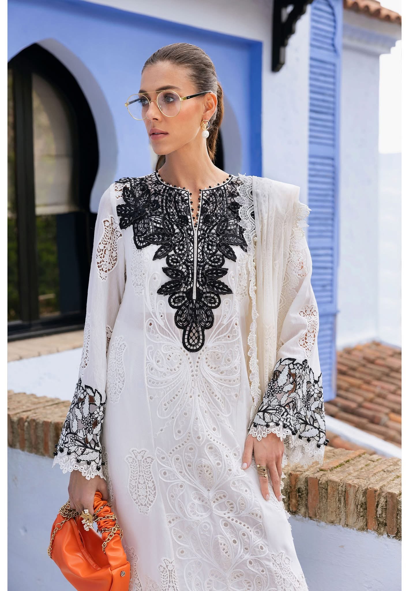 Maria B luxury lawn suits 2025 - 5A