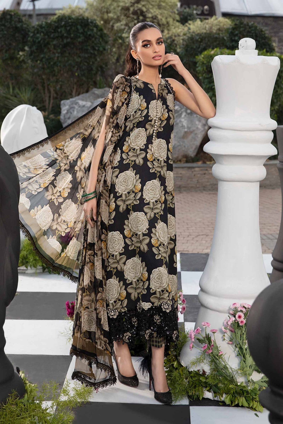MARIA B M.Prints | Spring Summer Lawn Suits : 2024 | 3B