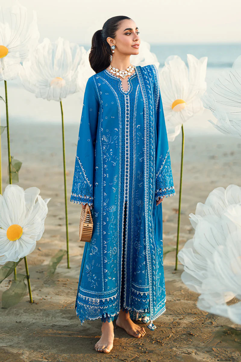 Qalamkar Sahil luxury unstitched lawn suits 2025 - FK-03