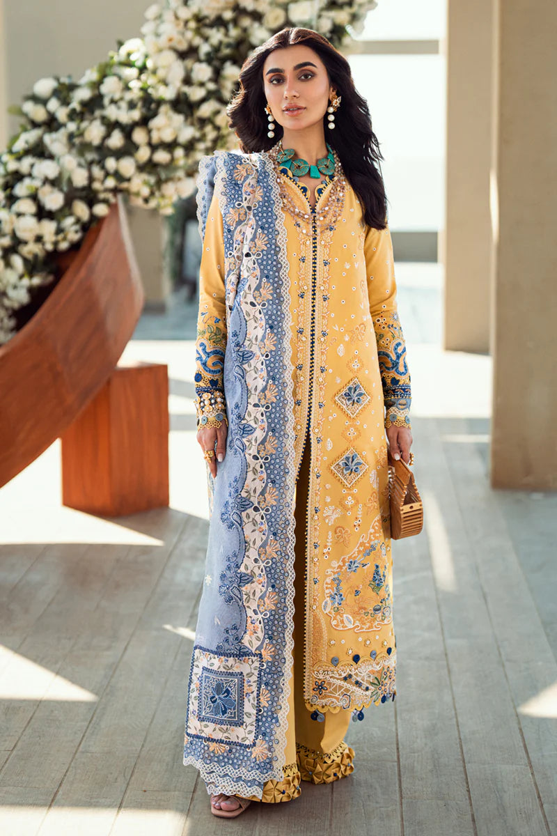 Qalamkar Sahil luxury unstitched lawn suits 2025 - FK-06