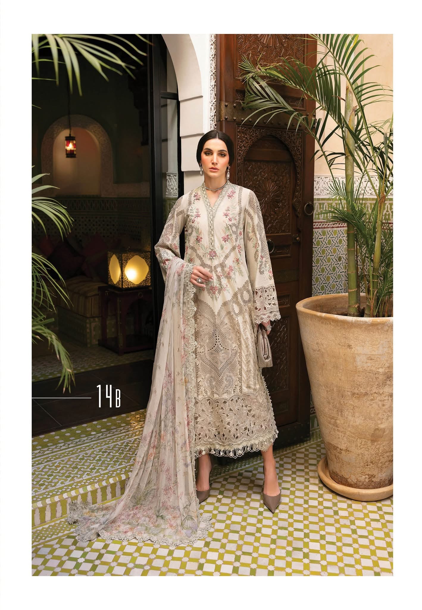 Maria B luxury lawn suits 2025 - 14B