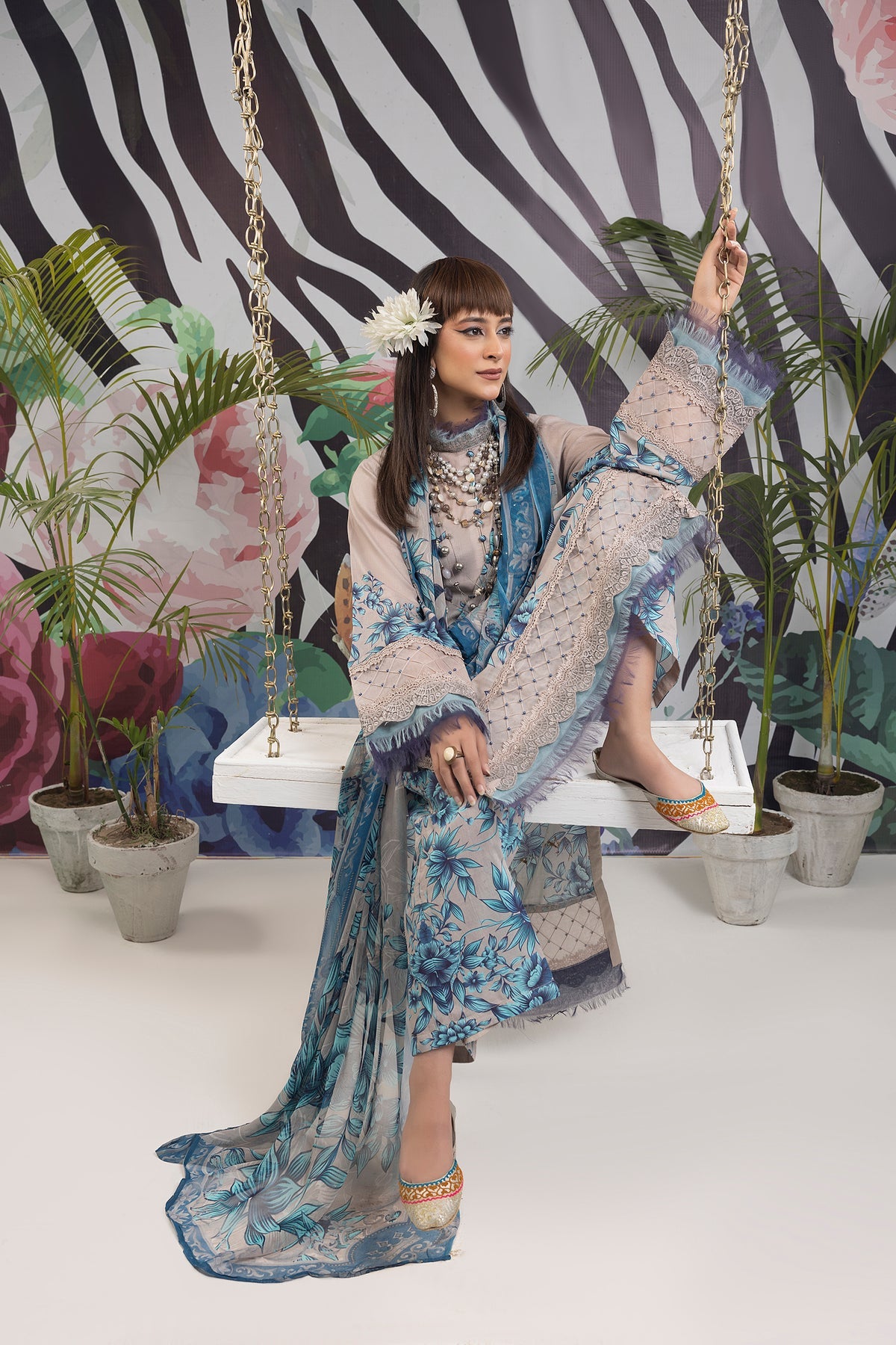 Adan's Prints Lawn Suits by Nazia Noor | 2024 - Print 5500