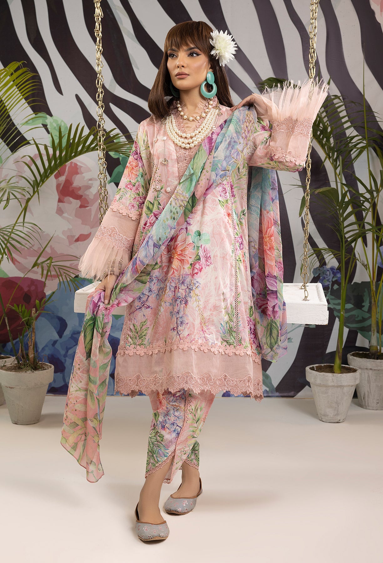 Adan's Prints Lawn Suits by Nazia Noor | 2024 - Print 5501