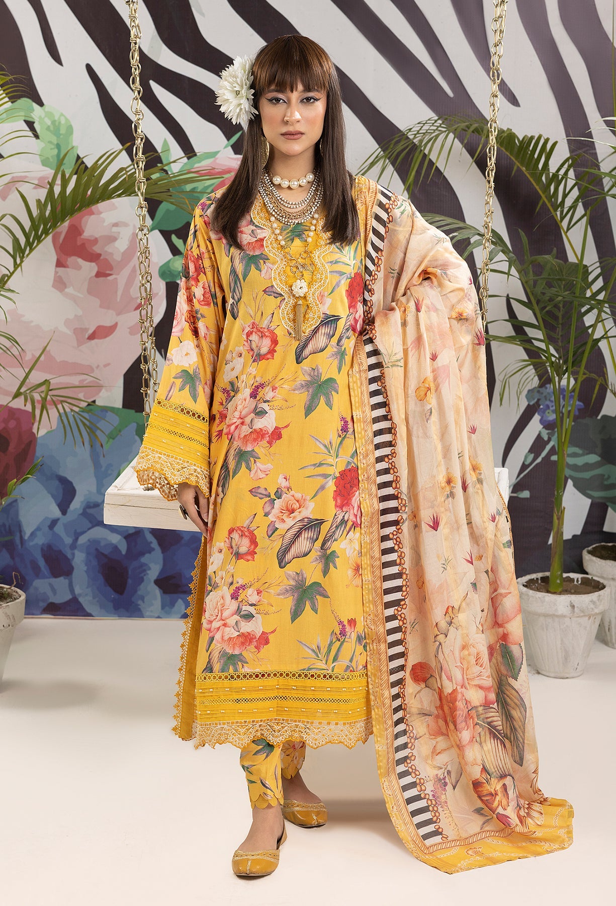Adan's Prints Lawn Suits by Nazia Noor | 2024 - Print 5502