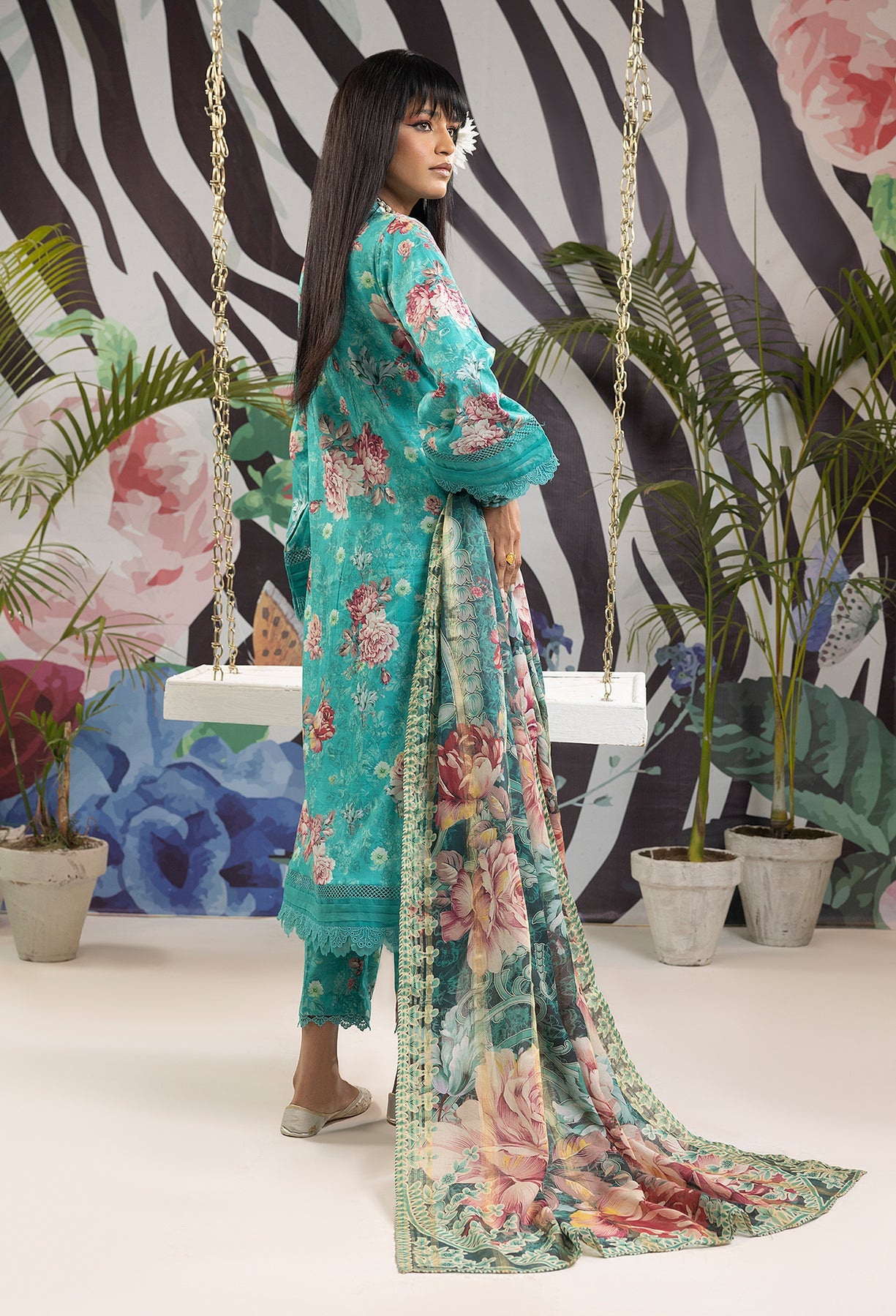 Adan's Prints Lawn Suits by Nazia Noor | 2024 - Print 5504 (SS-5143)
