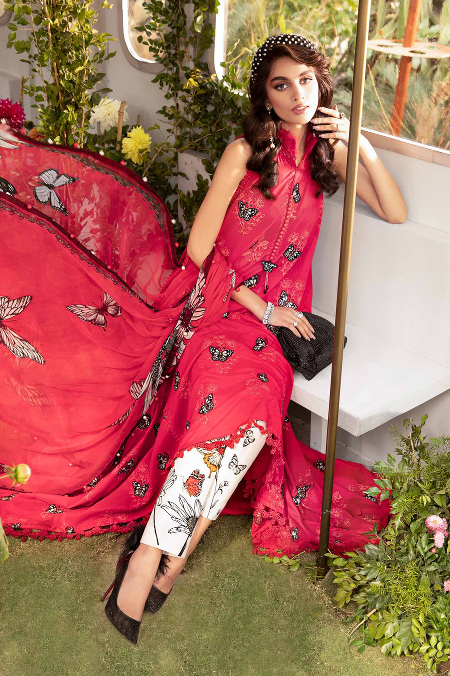 MARIA B M.Prints | Spring Summer Lawn Suits : 2024 | 5A