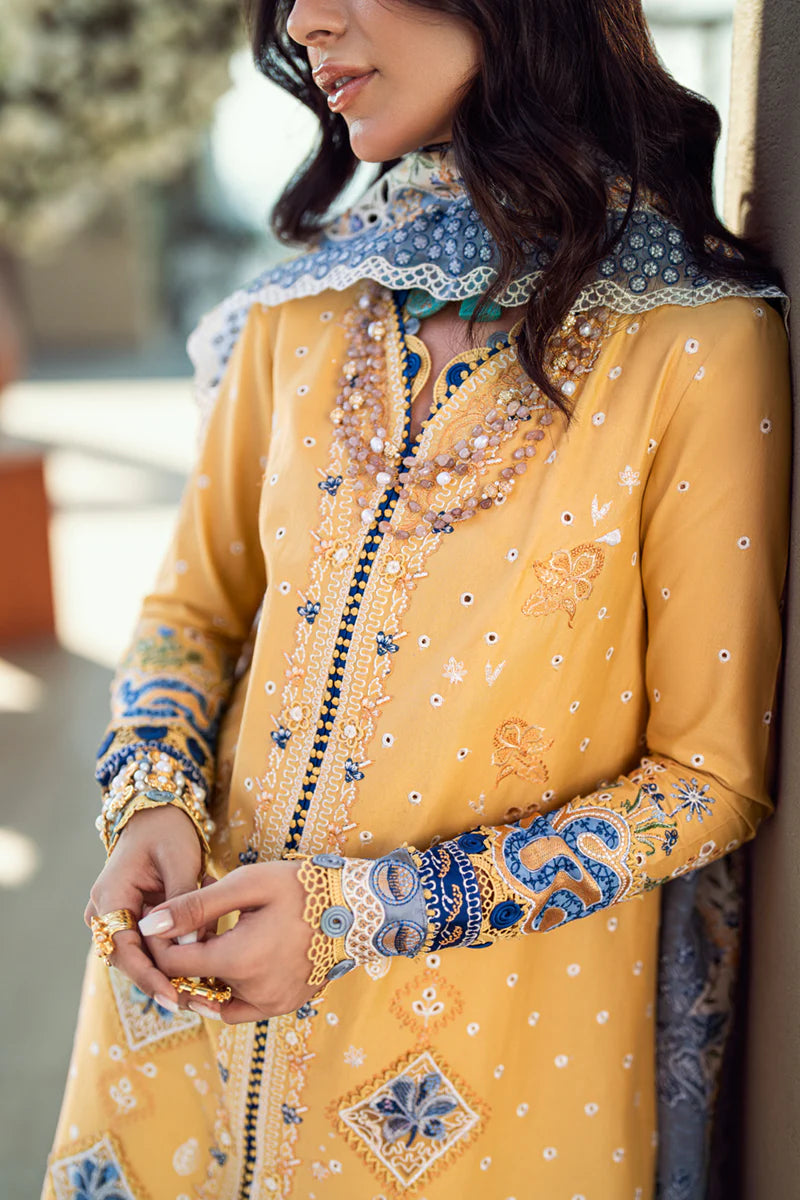 Qalamkar Sahil luxury unstitched lawn suits 2025 - FK-06