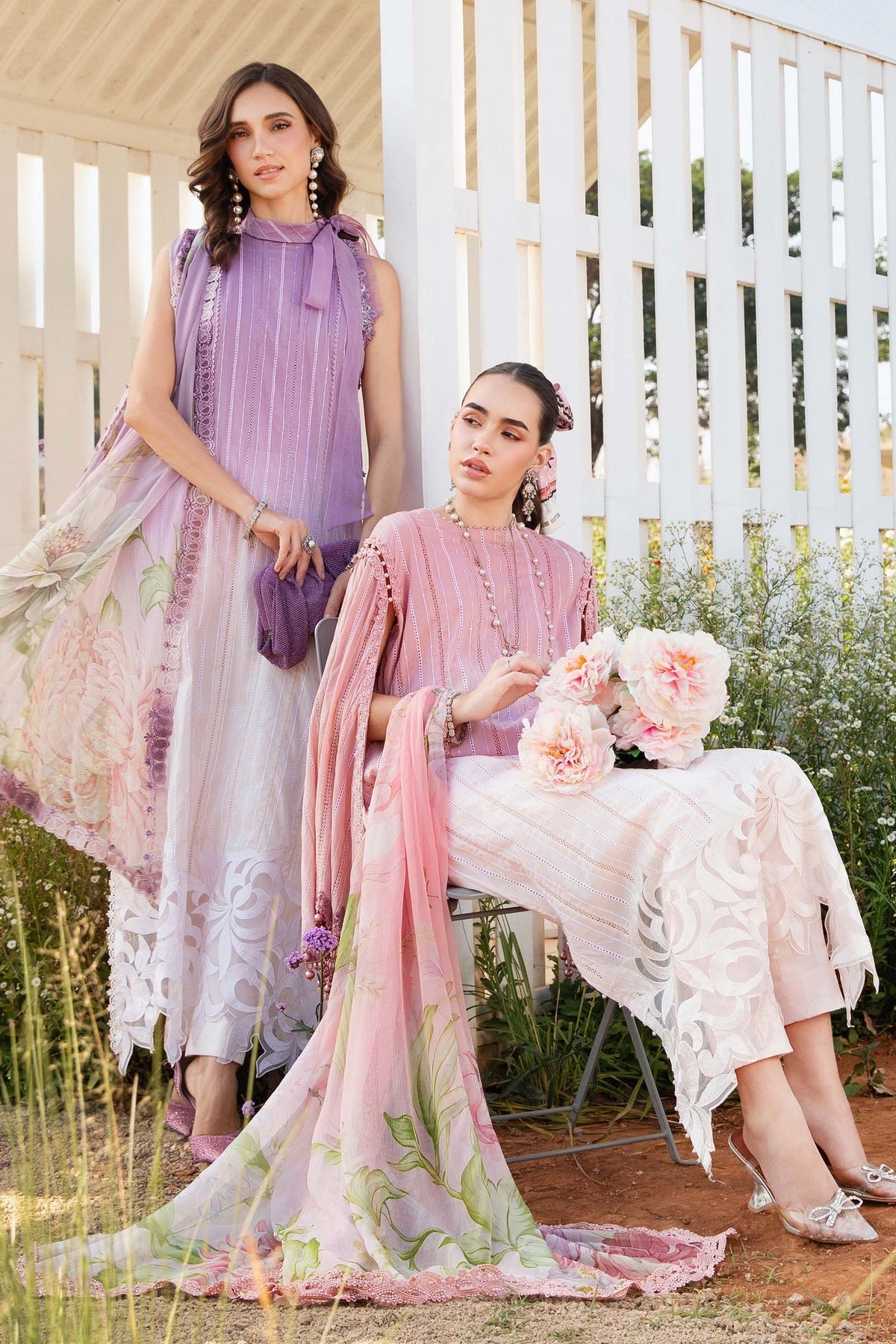 Maria B Mprints spring summer unstitched lawn suits 2025 | 6B