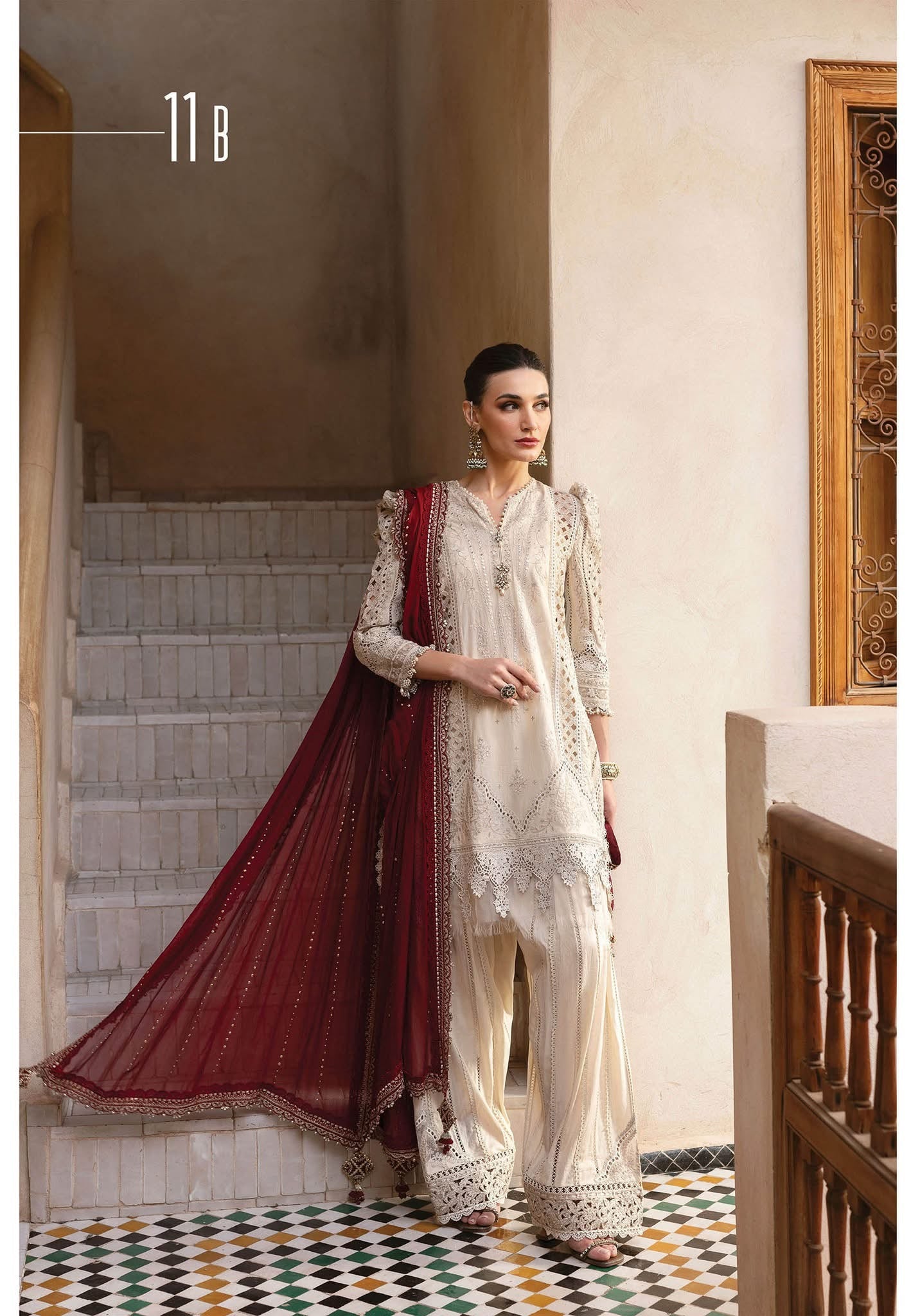 Maria B luxury lawn suits 2025 - 11B