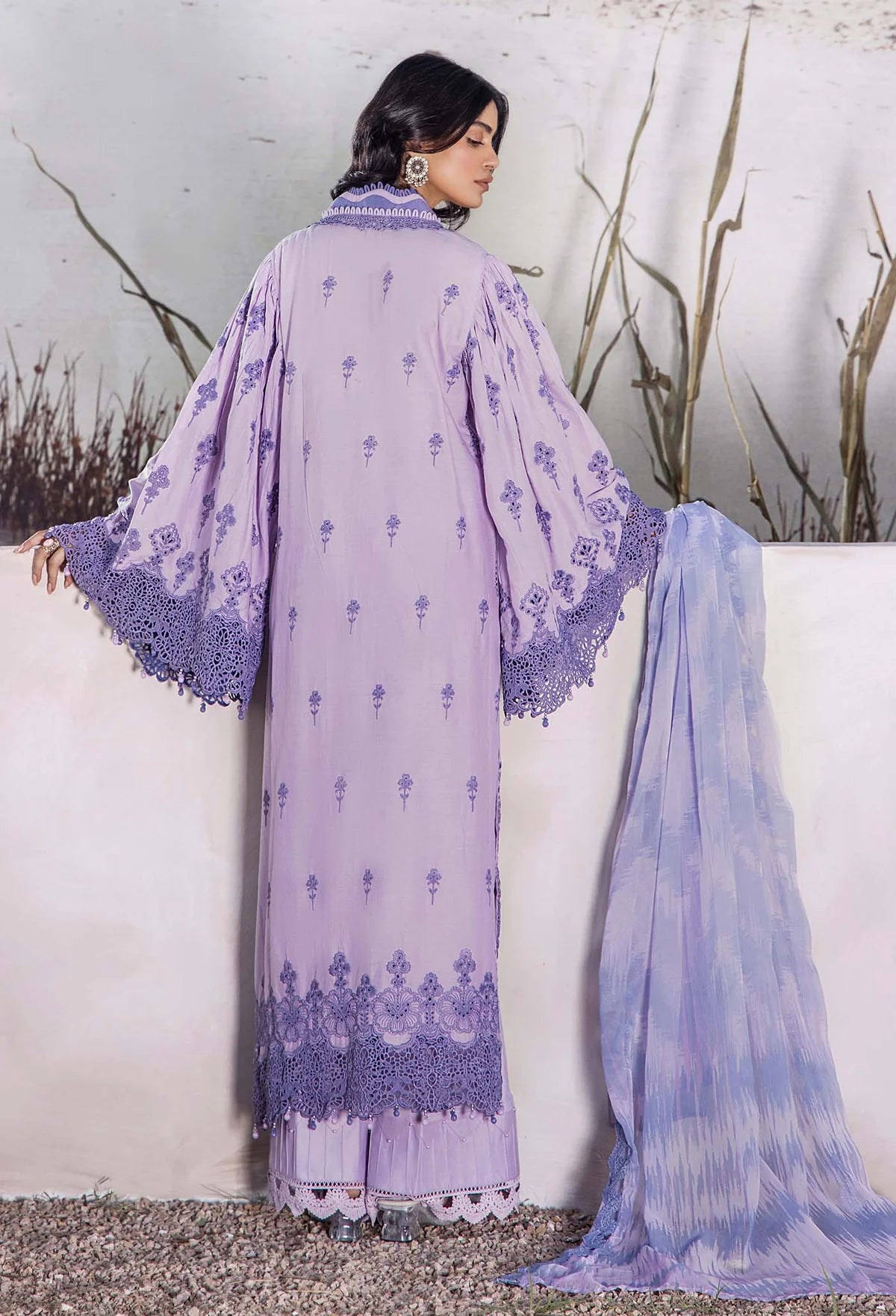 Adan’s Libas Lasserkari unstitched lawn suits 2025 - 3908