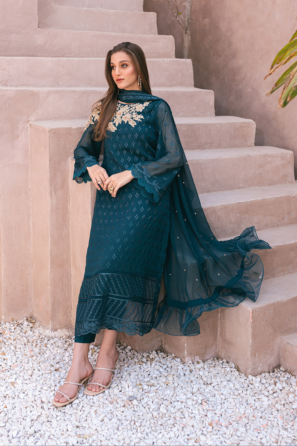 Ensembles Lawn Suits by Azure | 2024 |  Emerald Bloom