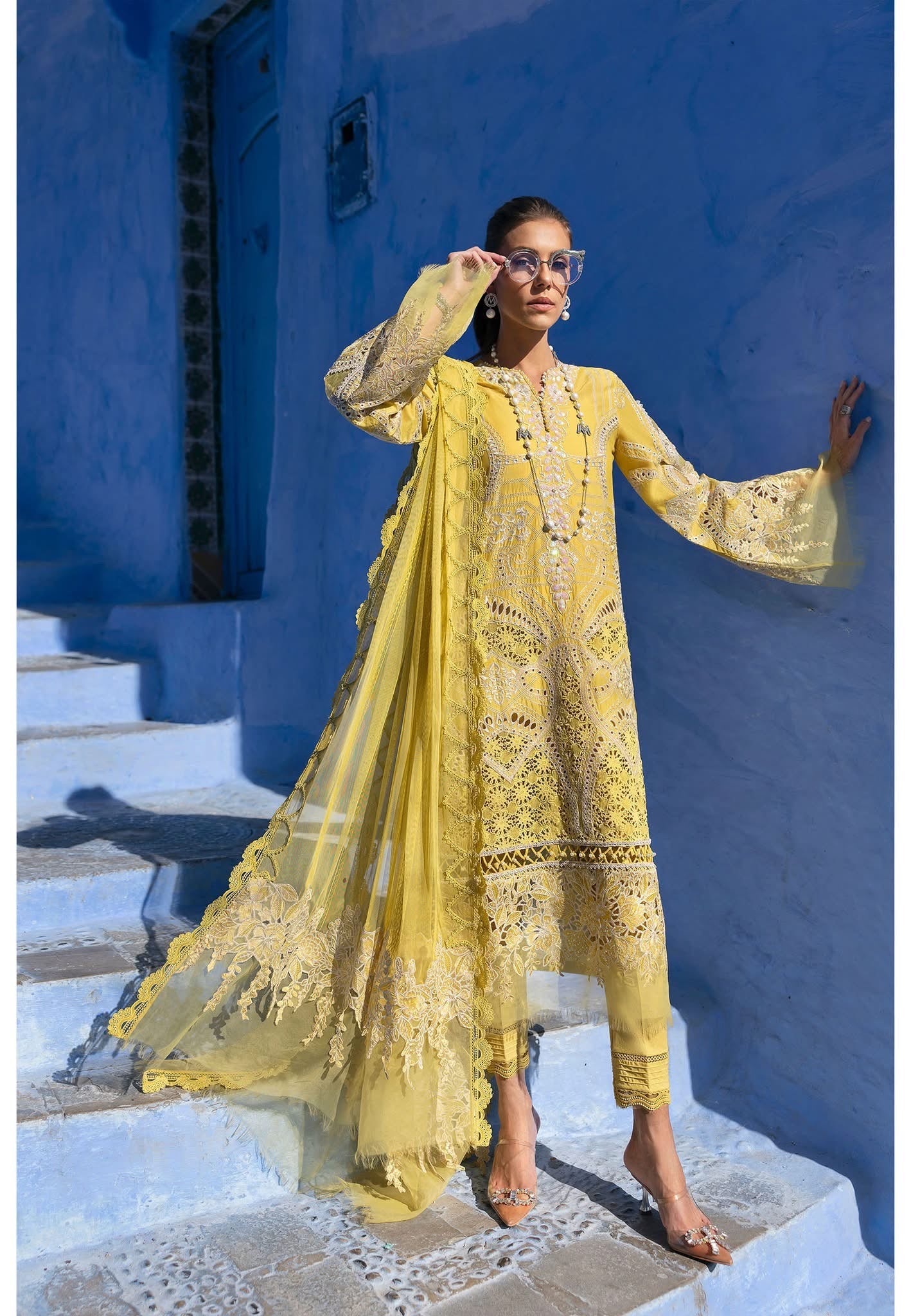 Maria B luxury lawn suits 2025 - 12A