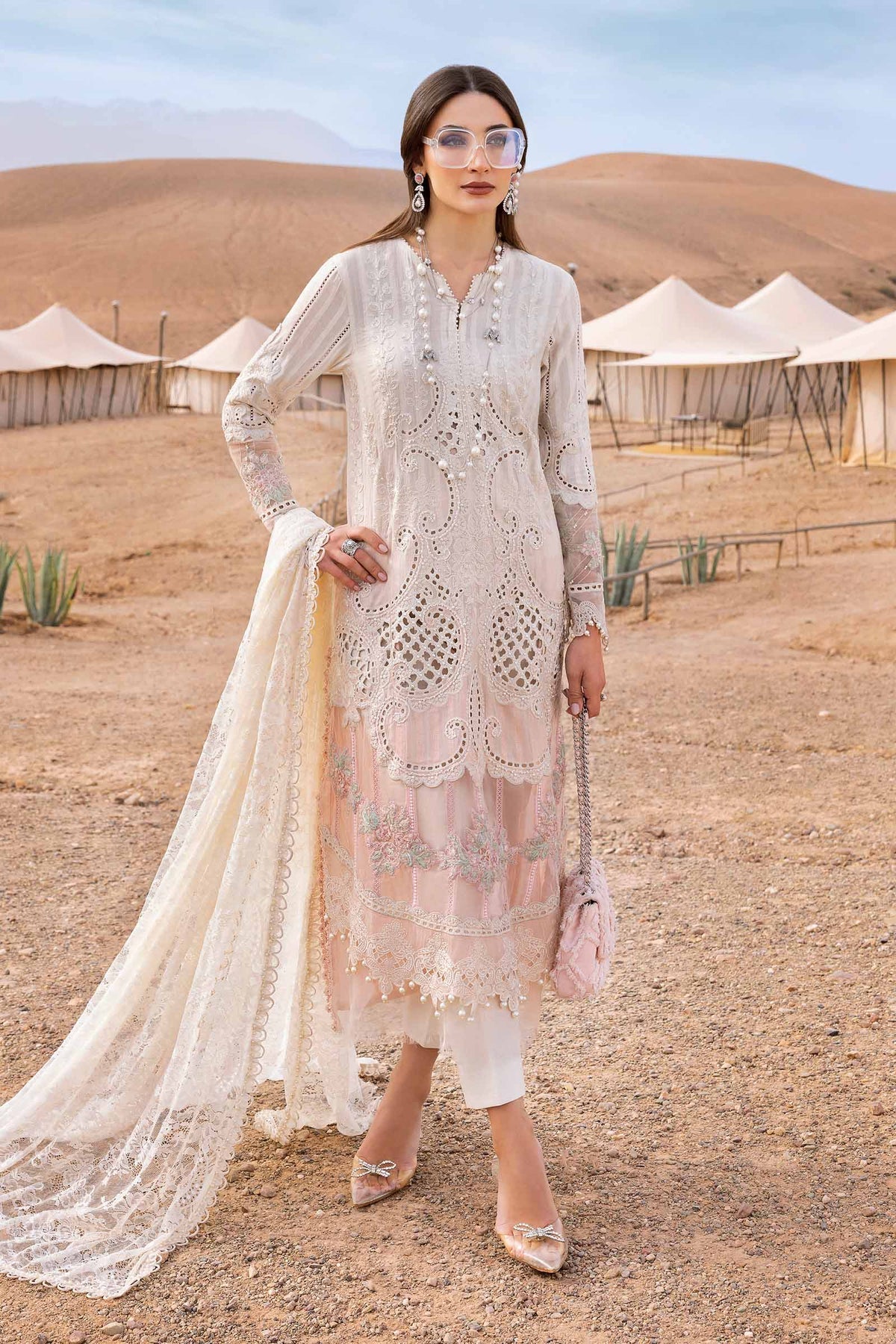 Maria B luxury lawn suits 2025 - 15A