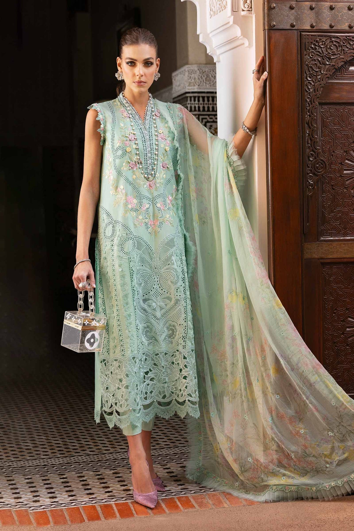Maria B luxury lawn suits 2025 - 14A