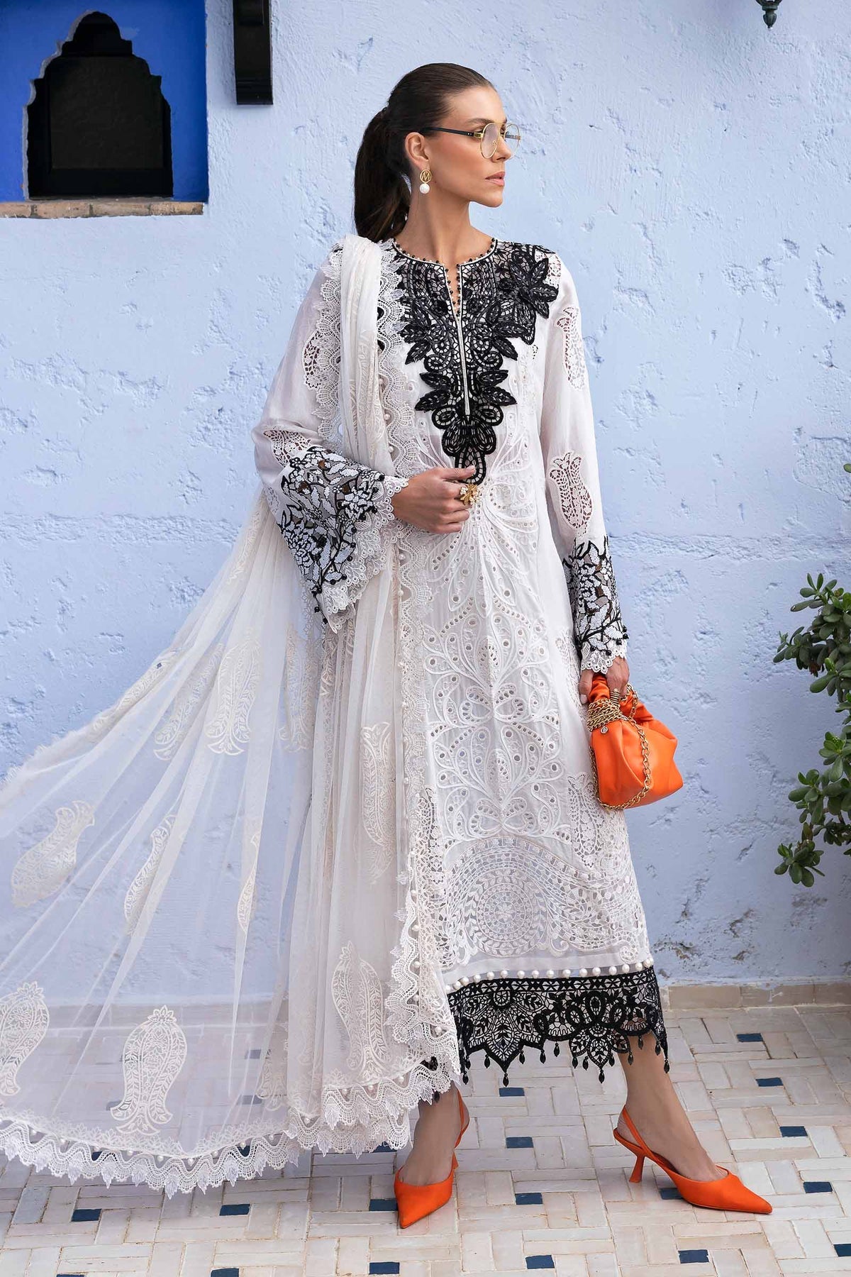 Maria B luxury lawn suits 2025 - 5A