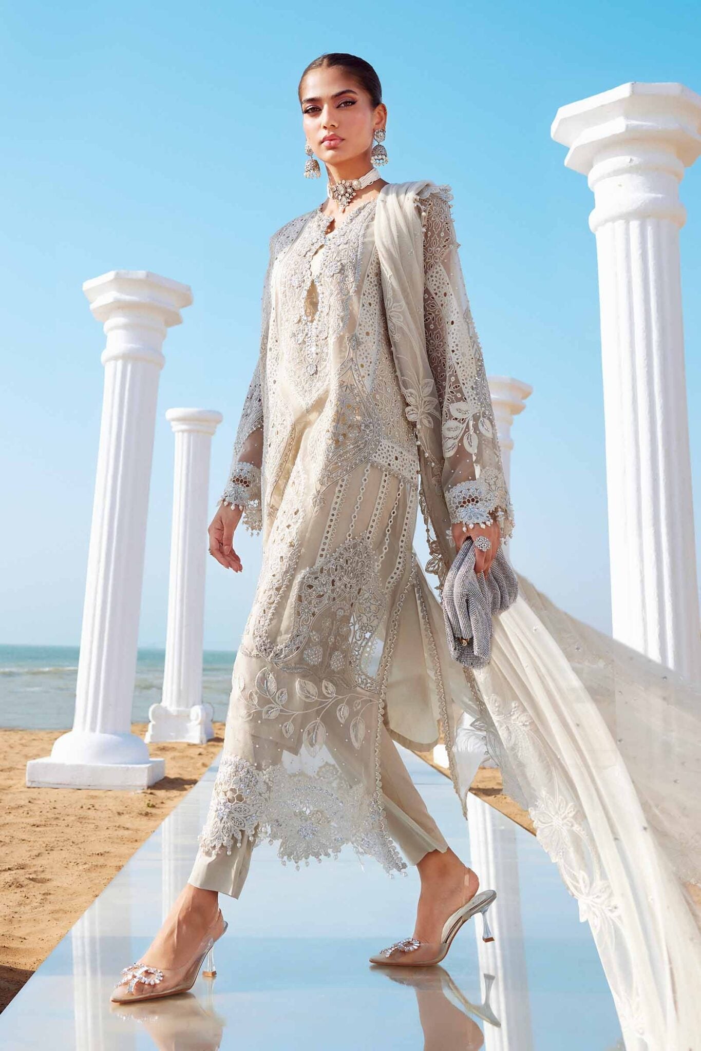 Maria B Eid Luxury Unstitched Lawn Suits 2025 - EID LAWN-25-09