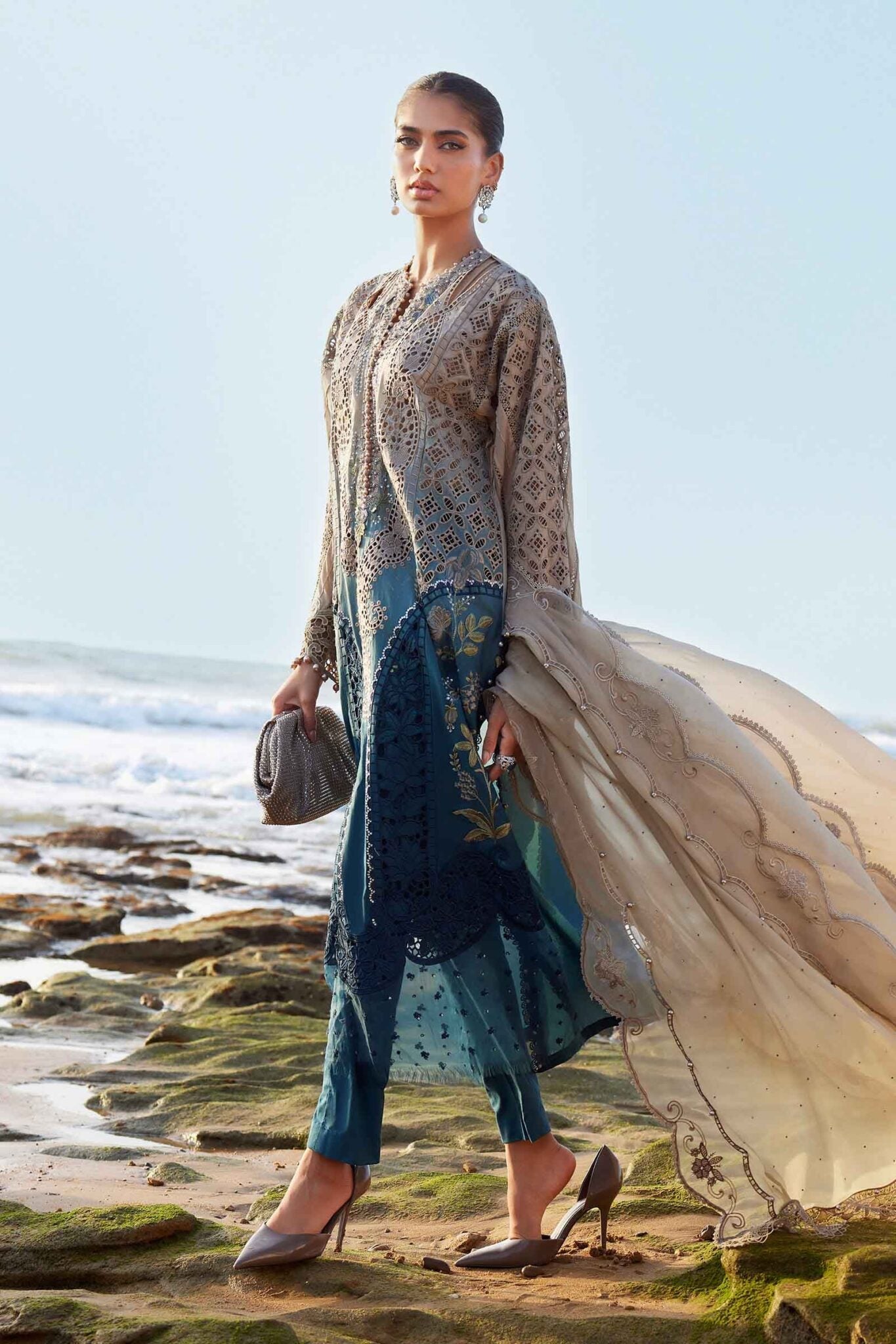 Maria B Eid Luxury Unstitched Lawn Suits 2025 - EID LAWN-25-08