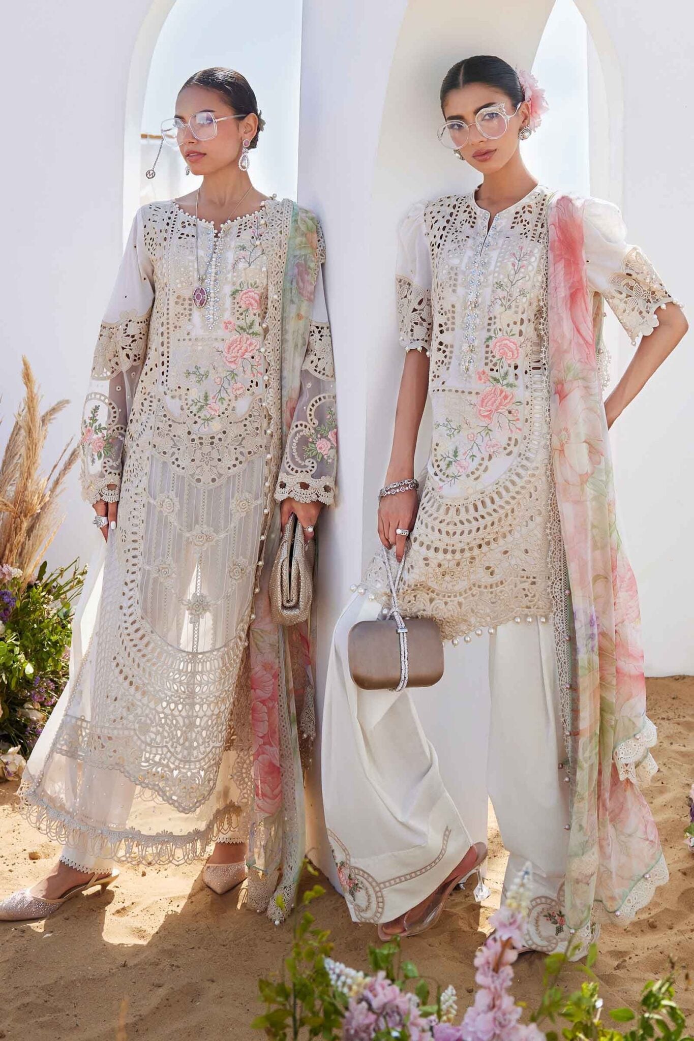 Maria B Eid Luxury Unstitched Lawn Suits 2025 - EID LAWN-25-07