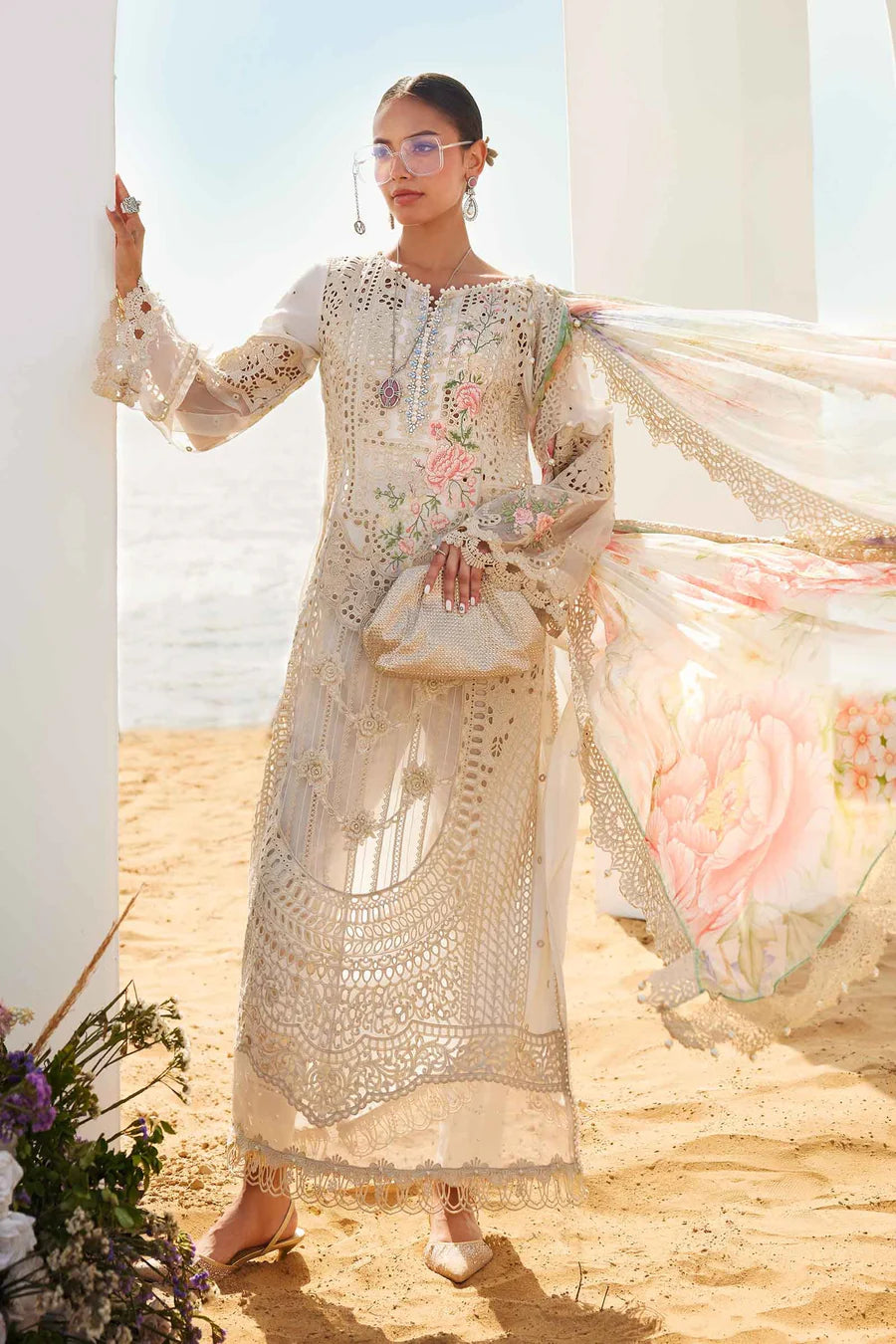 Maria B Eid Luxury Unstitched Lawn Suits 2025 - EID LAWN-25-07