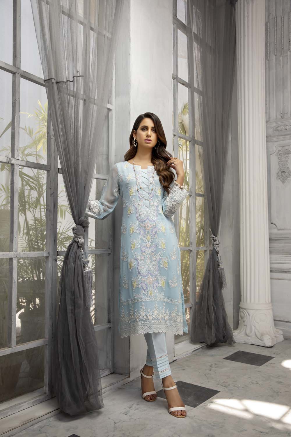 Azure luxury kurti - Azure Mist