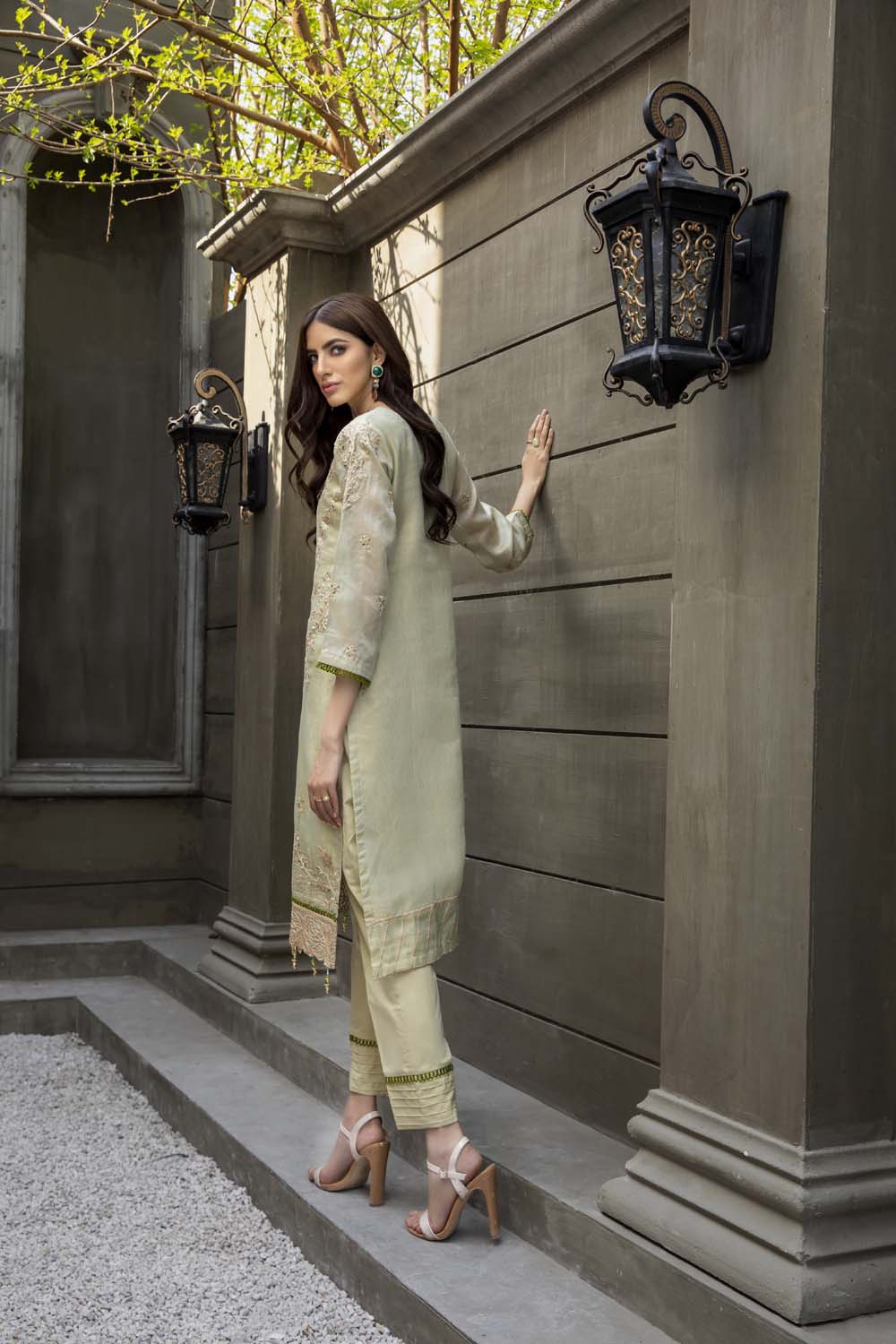 Azure luxury kurti - Creamy Mint