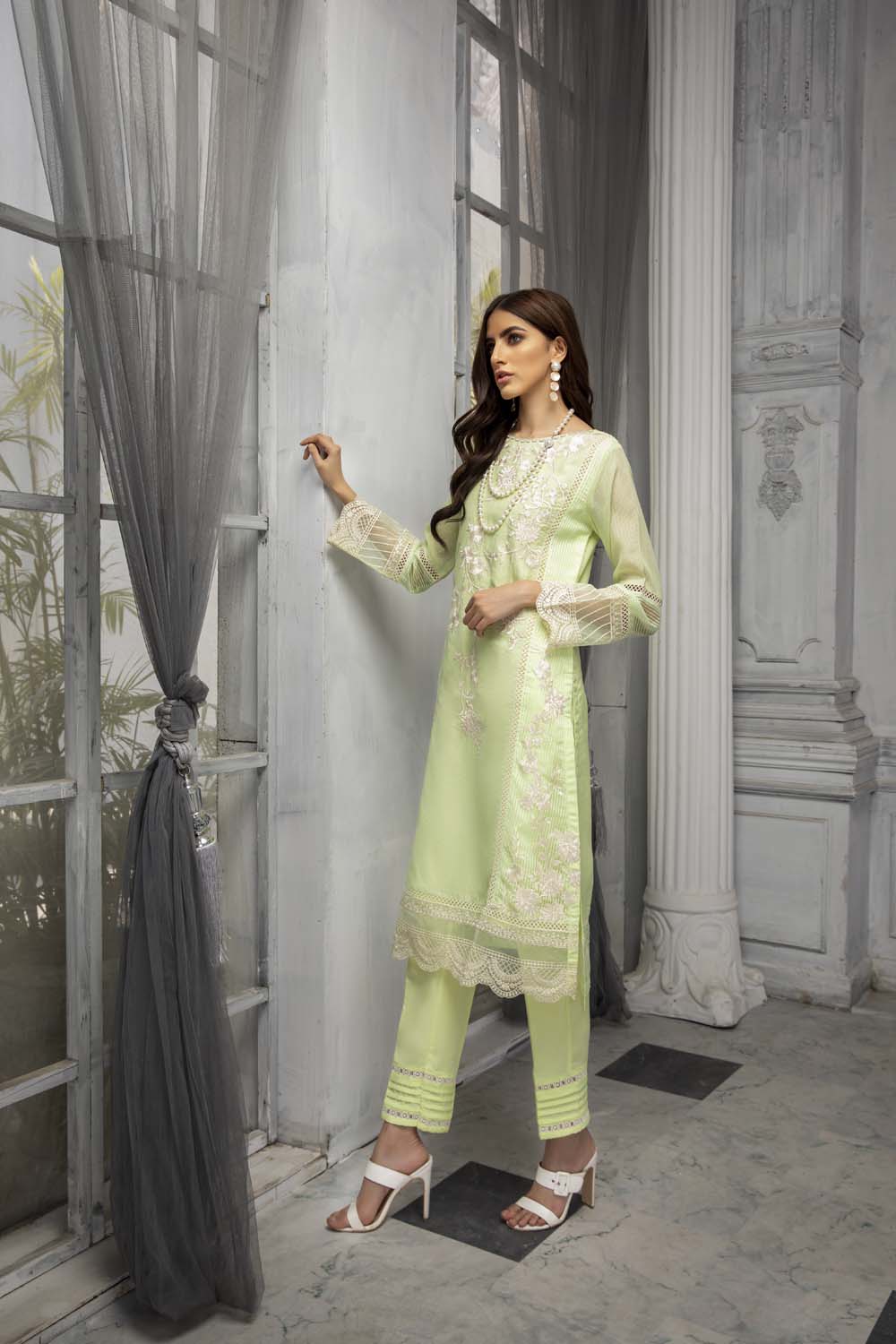 Azure luxury kurti - Jasmine Mint