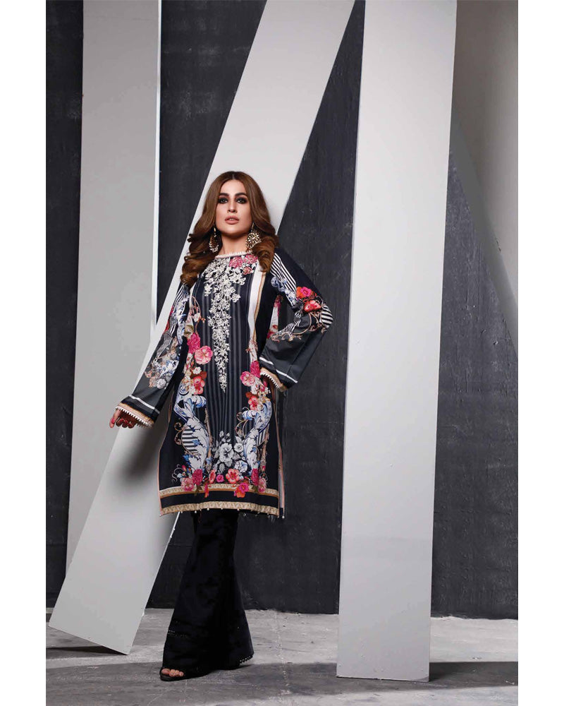 Firdous Solitaire Lawn Kurti K-19434 B
