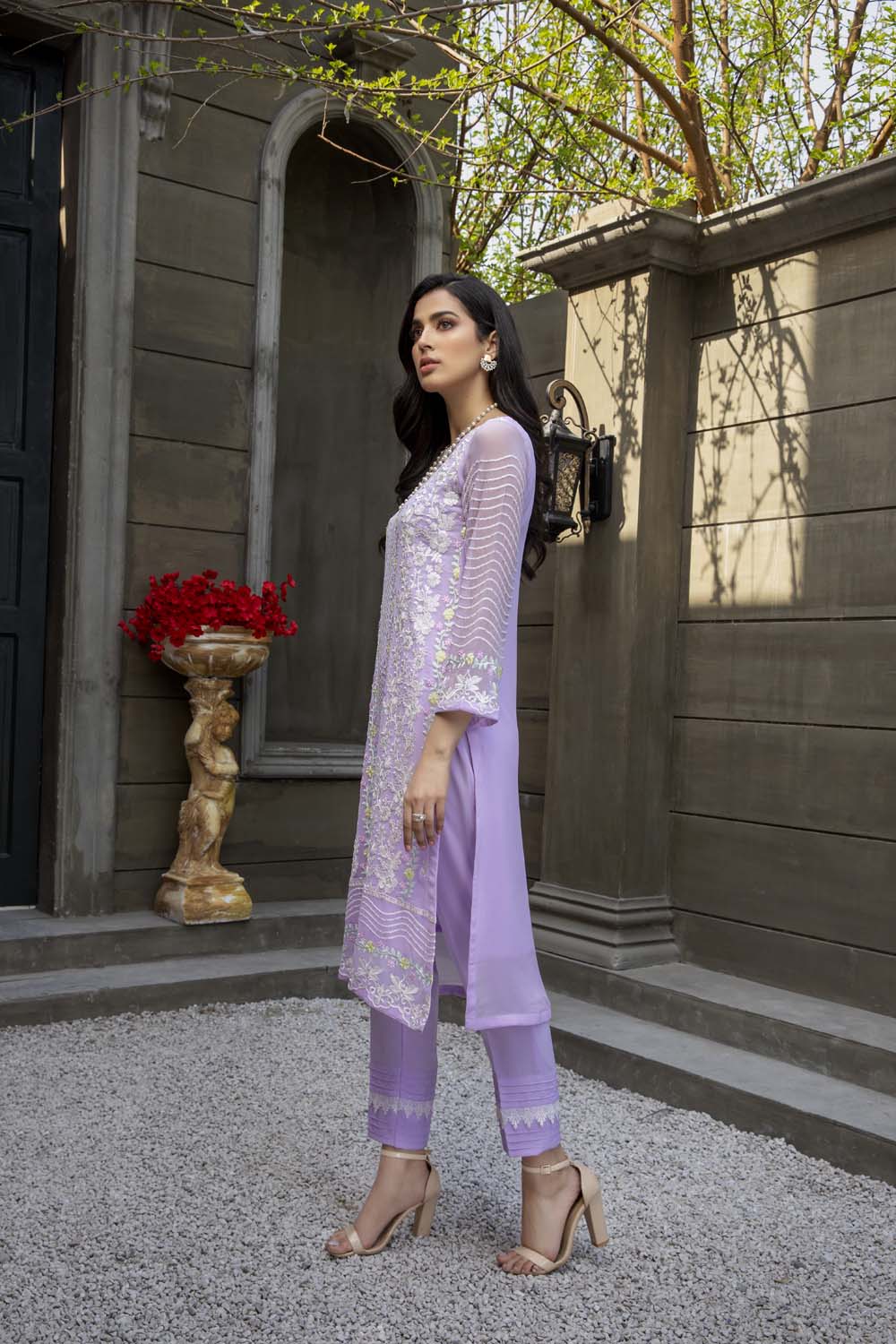 Azure luxury kurti - Lilac Charm