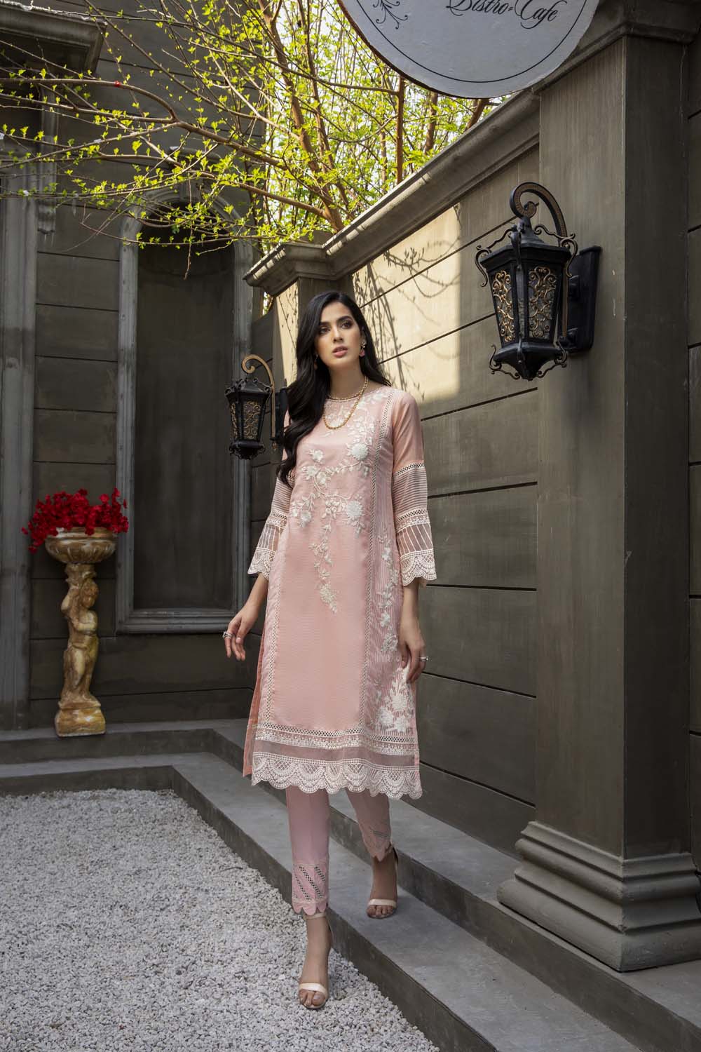 Azure luxury kurti - Melon Glow