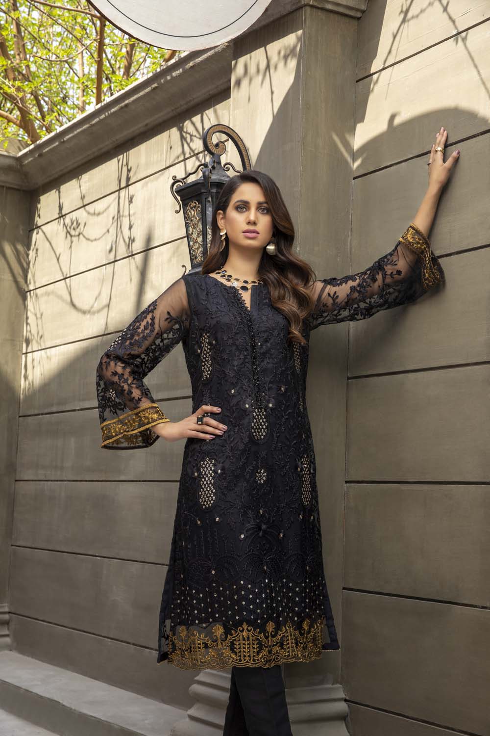 Azure luxury kurti - Moonless Night