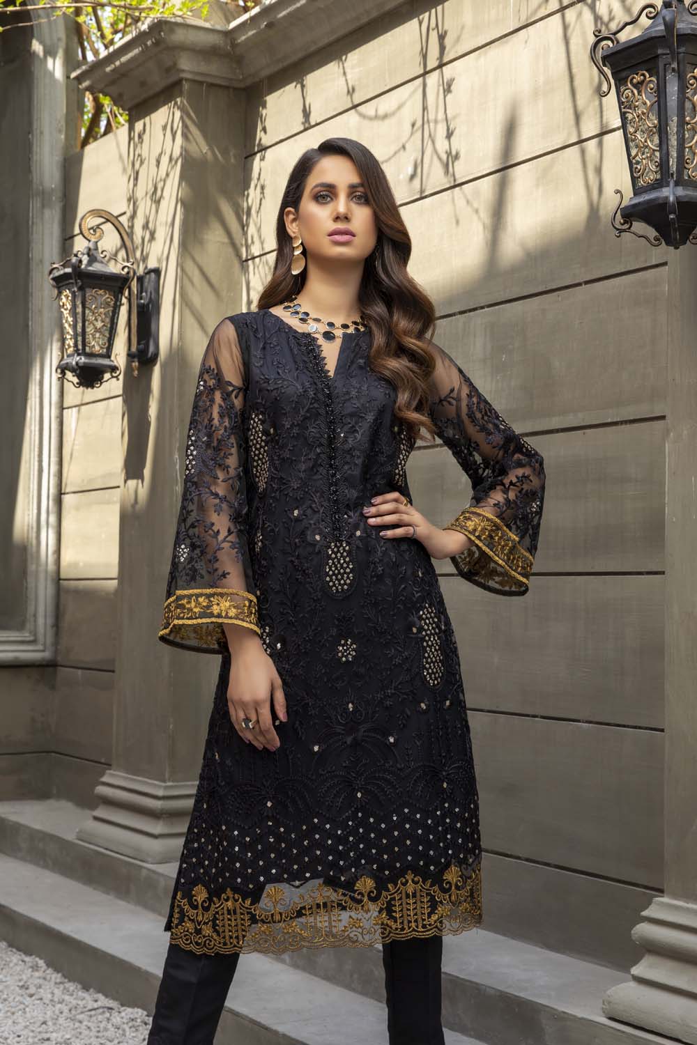 Azure luxury kurti - Moonless Night