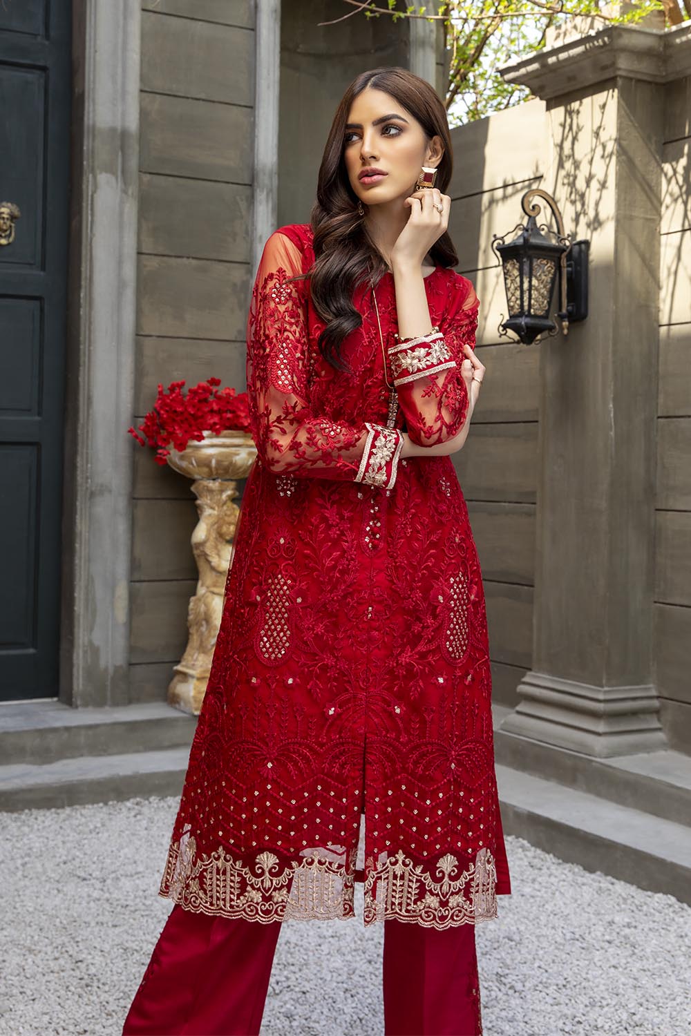 Azure luxury kurti - Mulberry