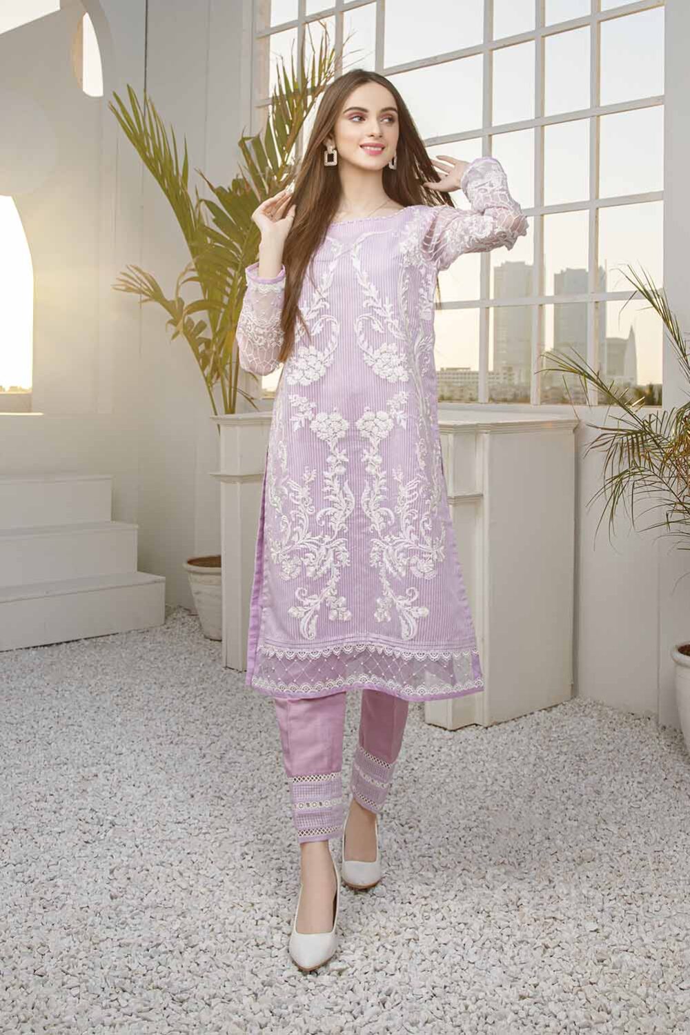 Azure luxury kurti - Peony